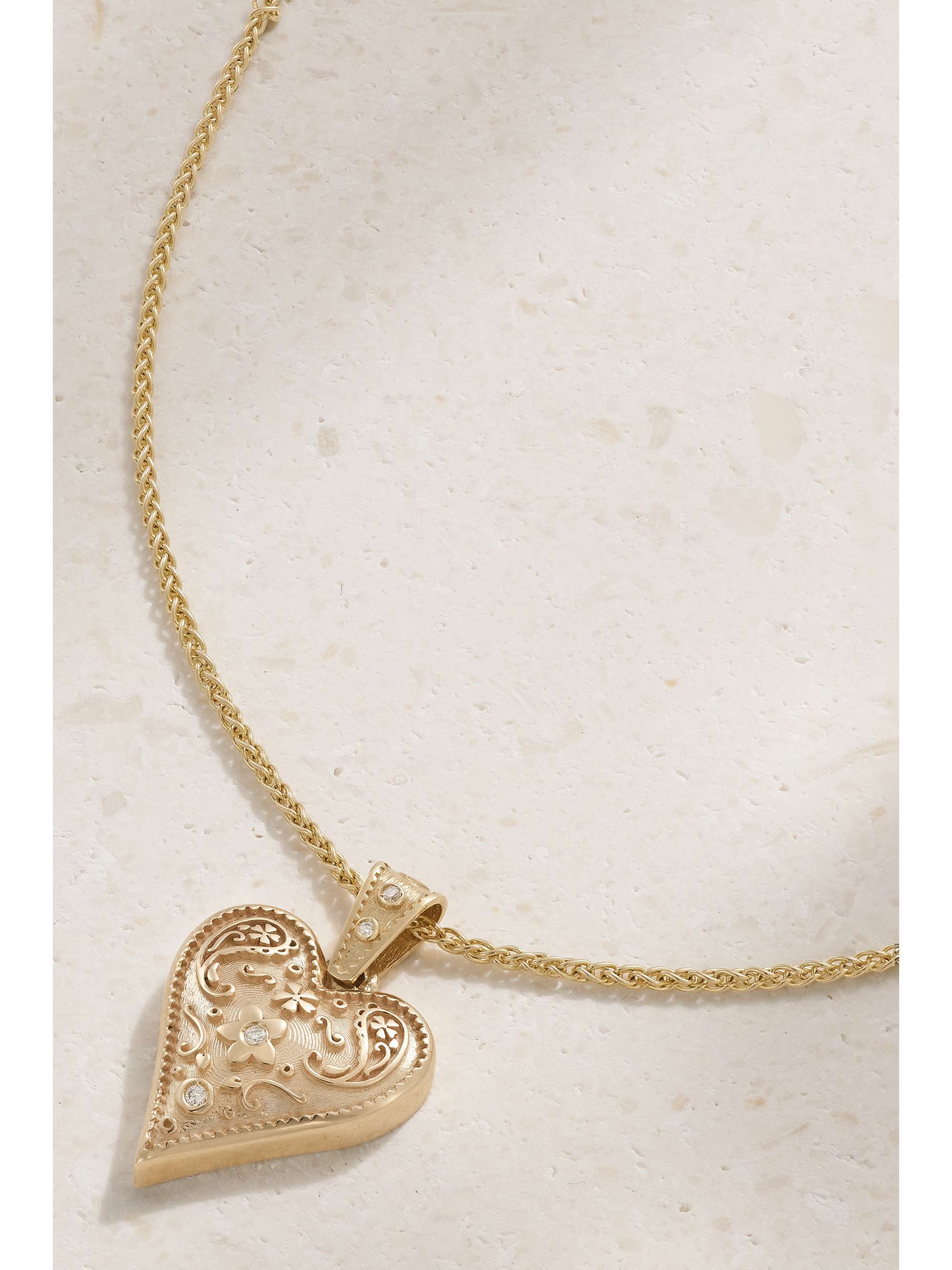 MARLO LAZ Southwestern 14-karat gold diamond necklace