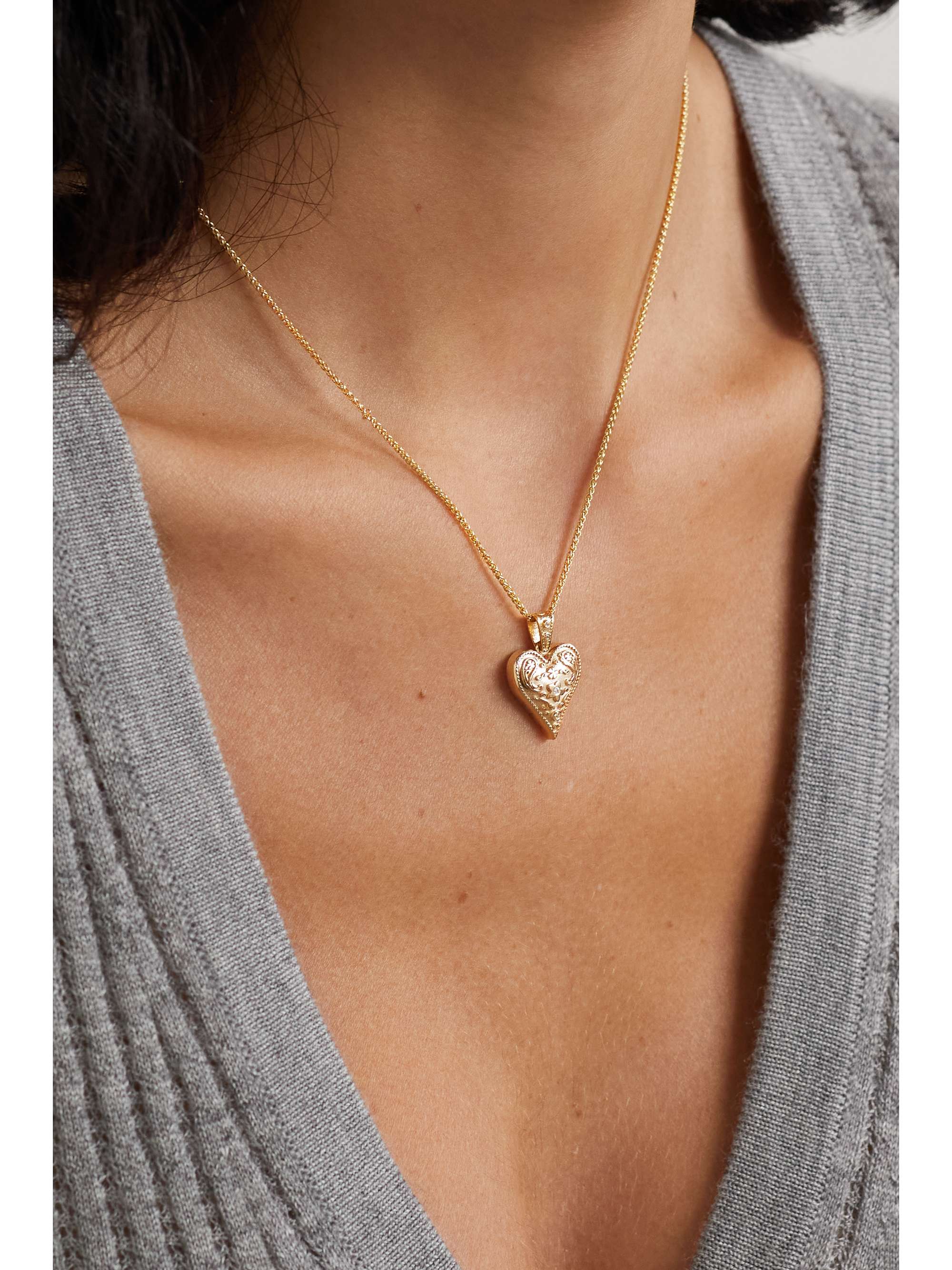 MARLO LAZ Southwestern 14-karat gold diamond necklace
