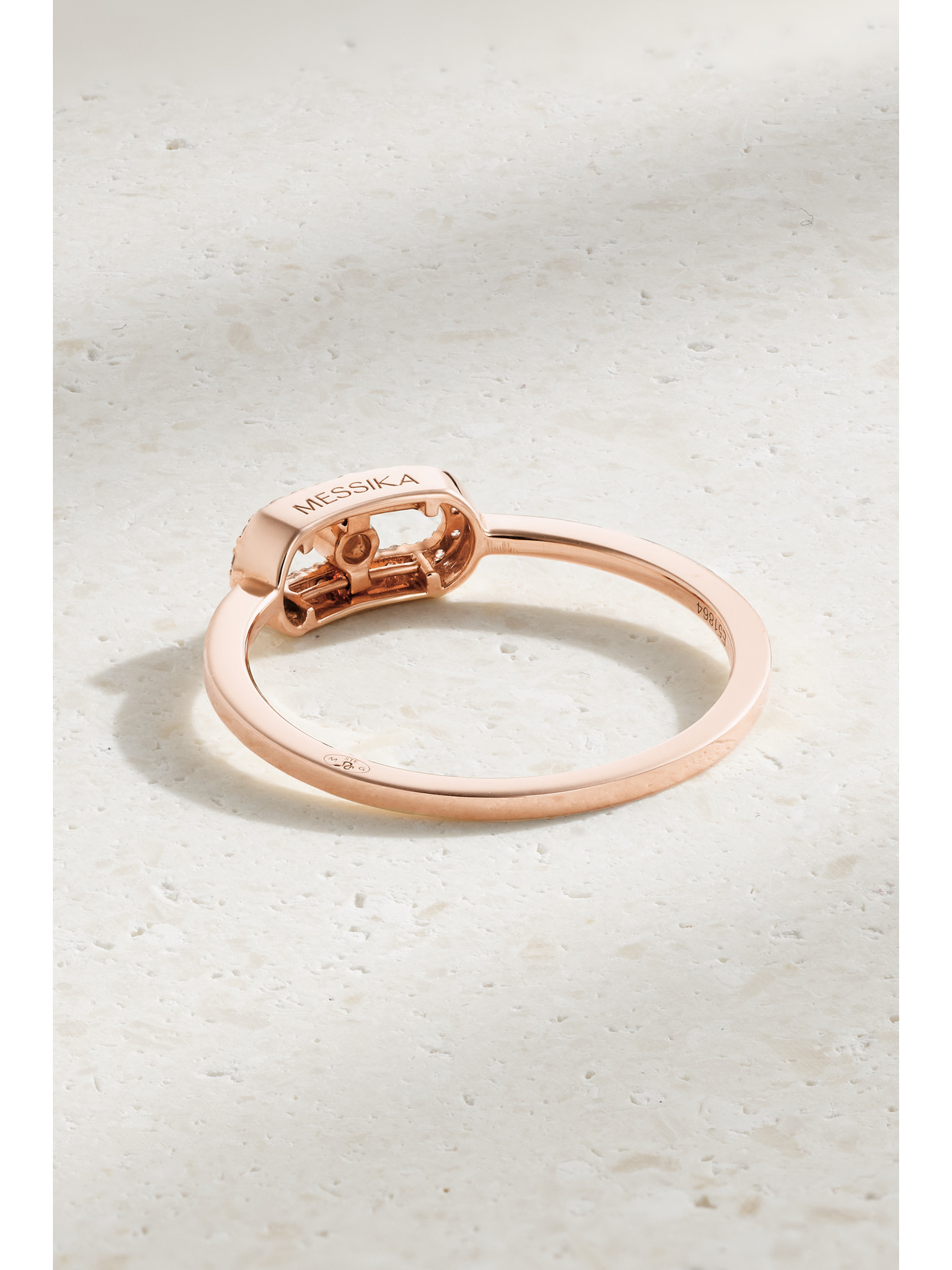 Shop Messika Move Uno 18-karat Rose Gold Diamond Ring