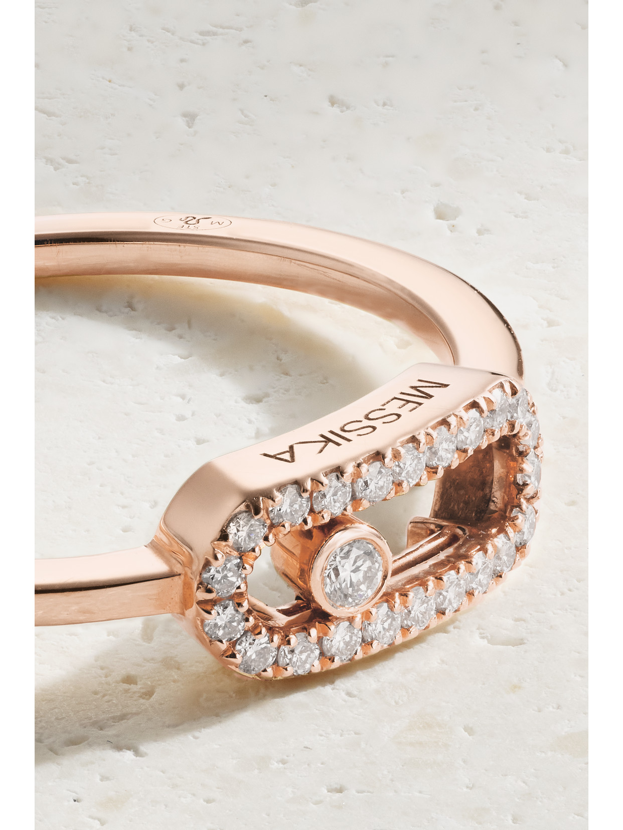 Shop Messika Move Uno 18-karat Rose Gold Diamond Ring