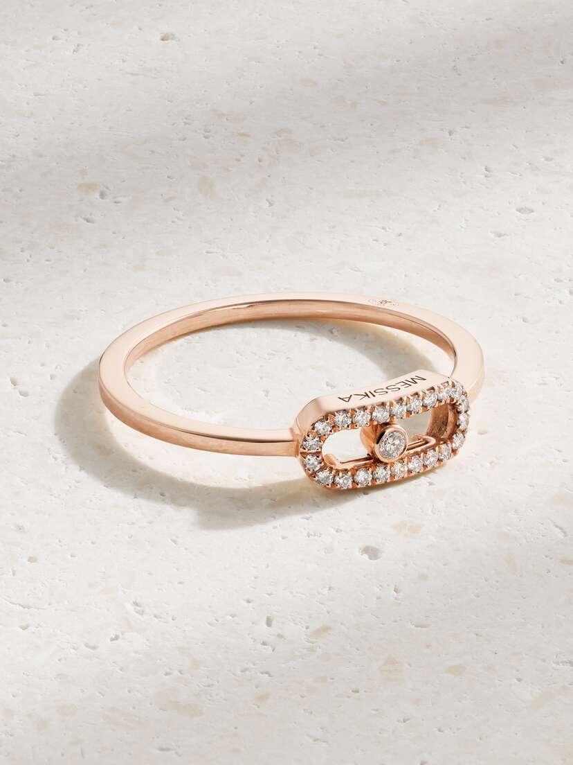 Messika Move Uno 18-karat Rose Gold Diamond Ring