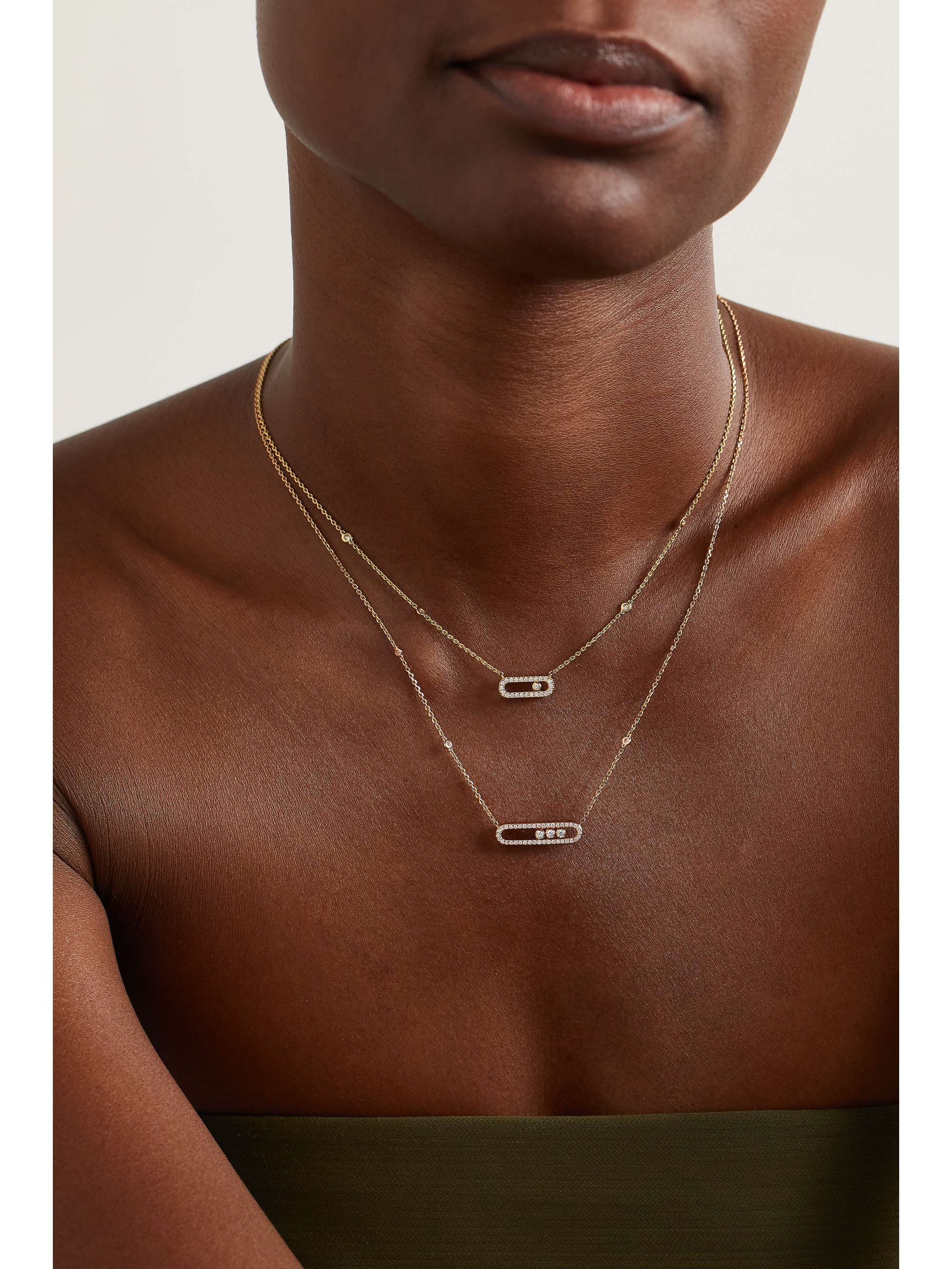 MESSIKA Move Uno 18-karat gold diamond necklace