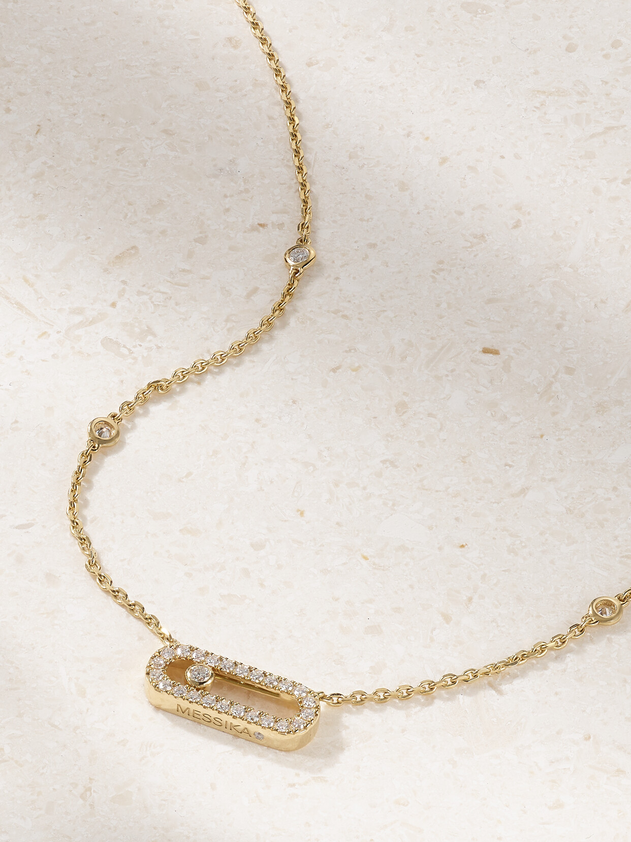 Messika - Move Uno 18-karat Gold Diamond Necklace - one size 22 Awaiting product image