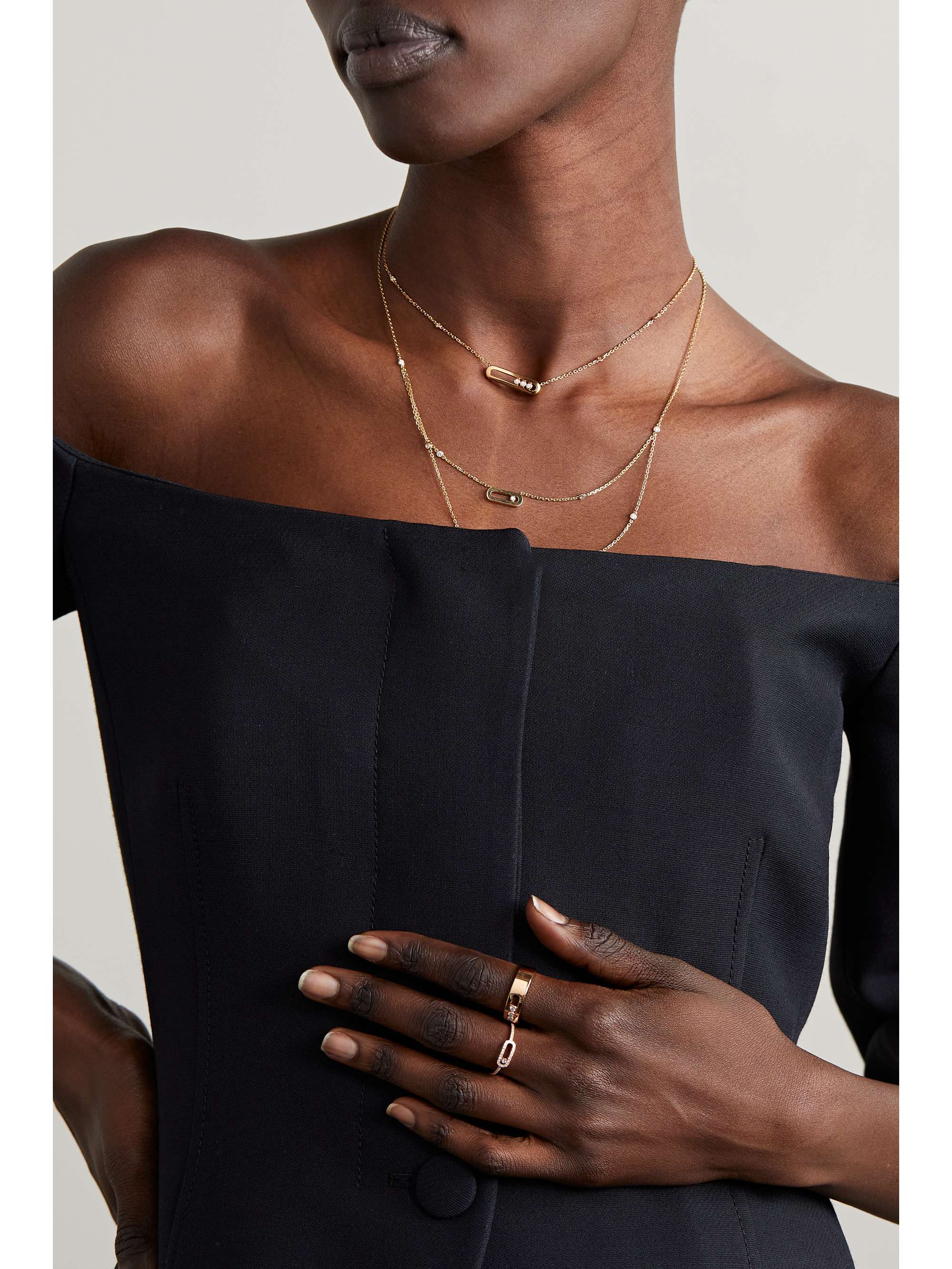 MESSIKA Baby Move 18-karat gold diamond necklace