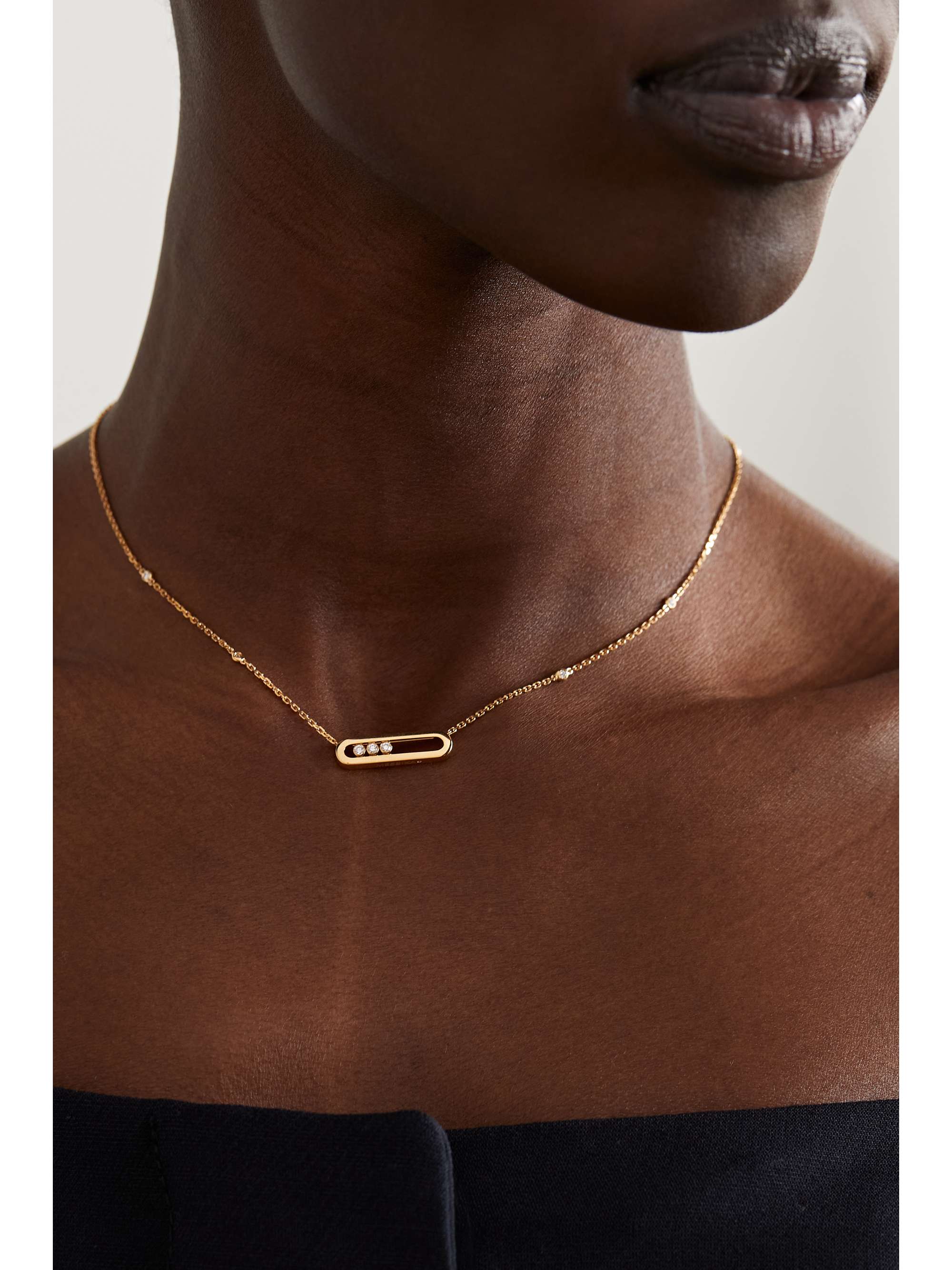 MESSIKA Baby Move 18-karat gold diamond necklace