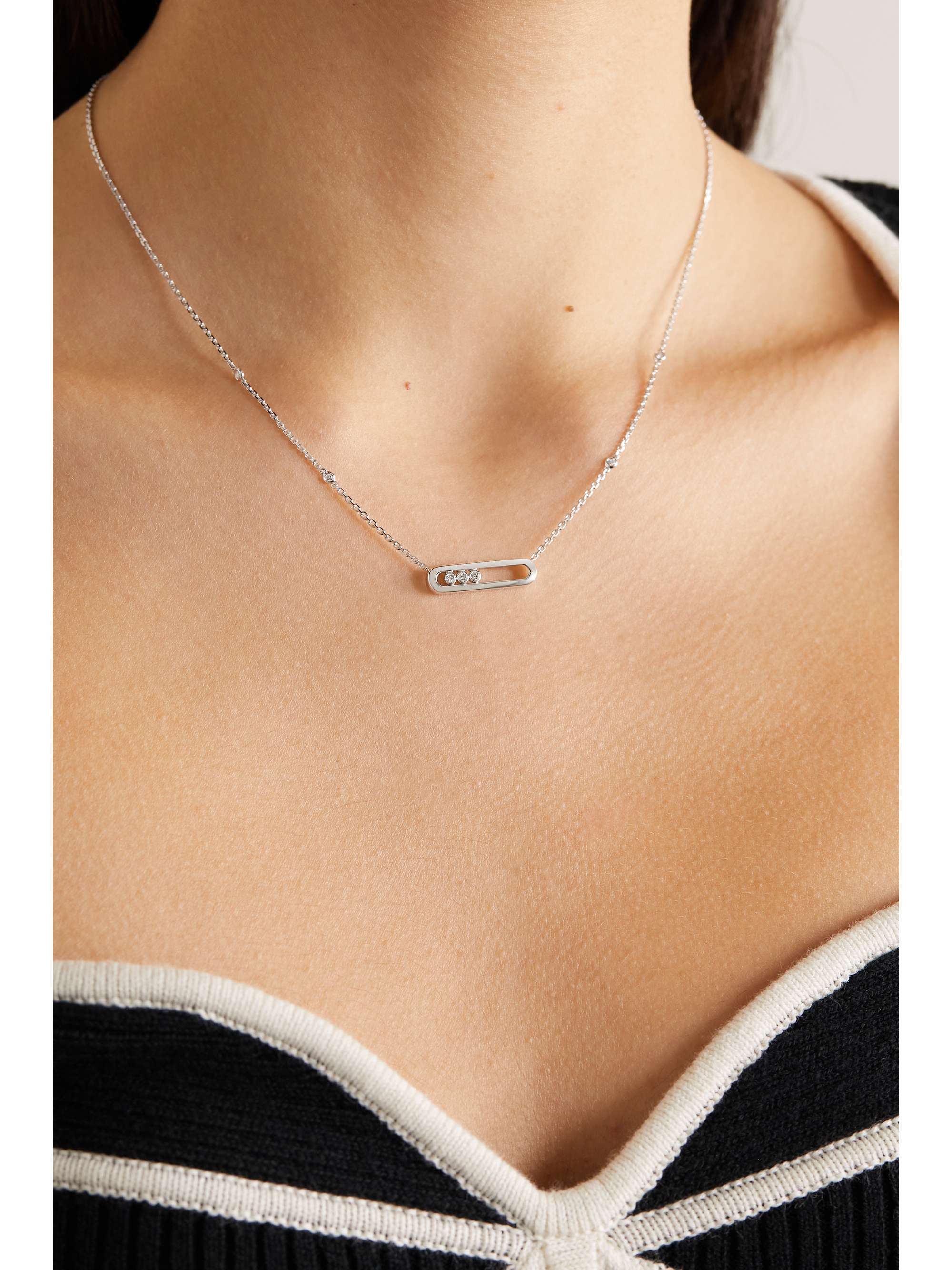 MESSIKA Baby Move 18-karat gold diamond necklace