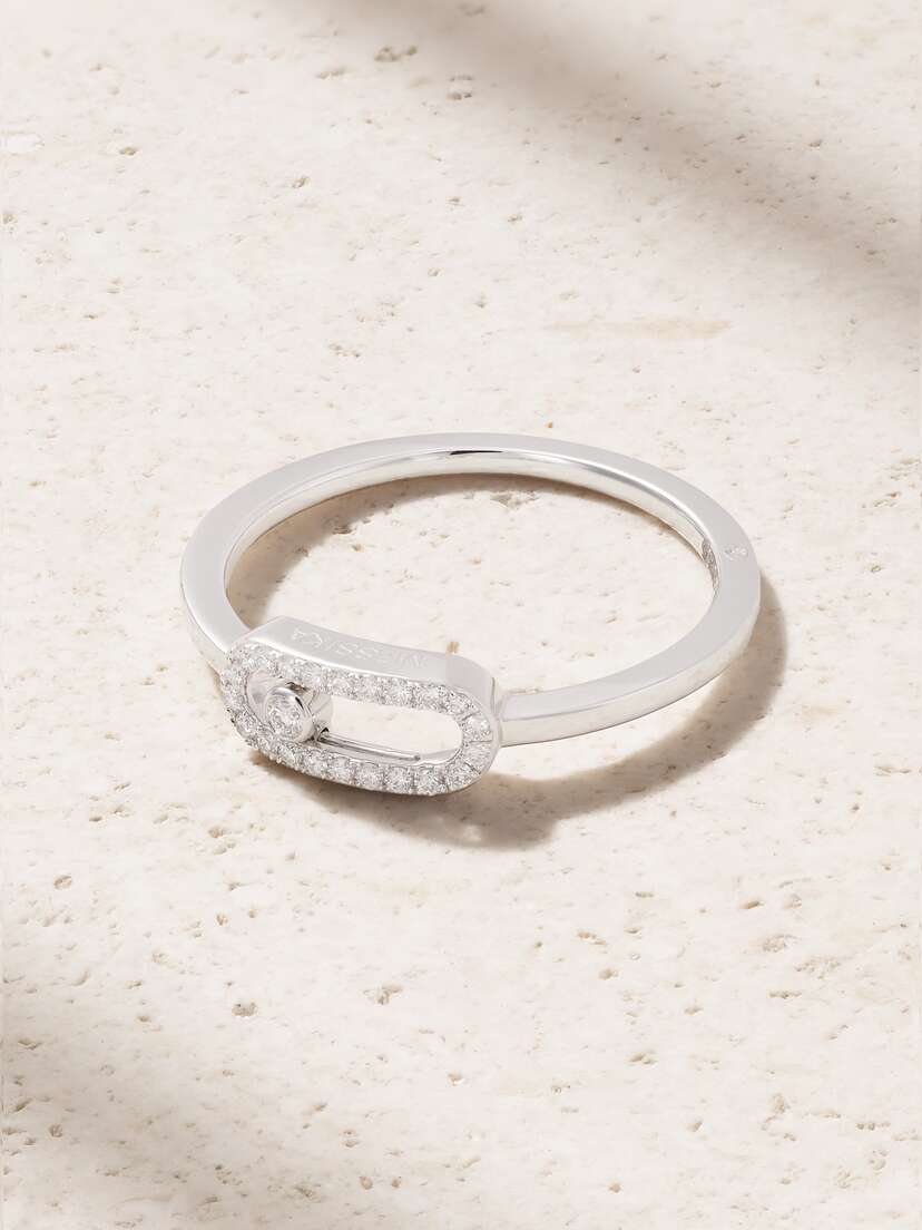 Messika Move Uno 18-karat White Gold Diamond Ring
