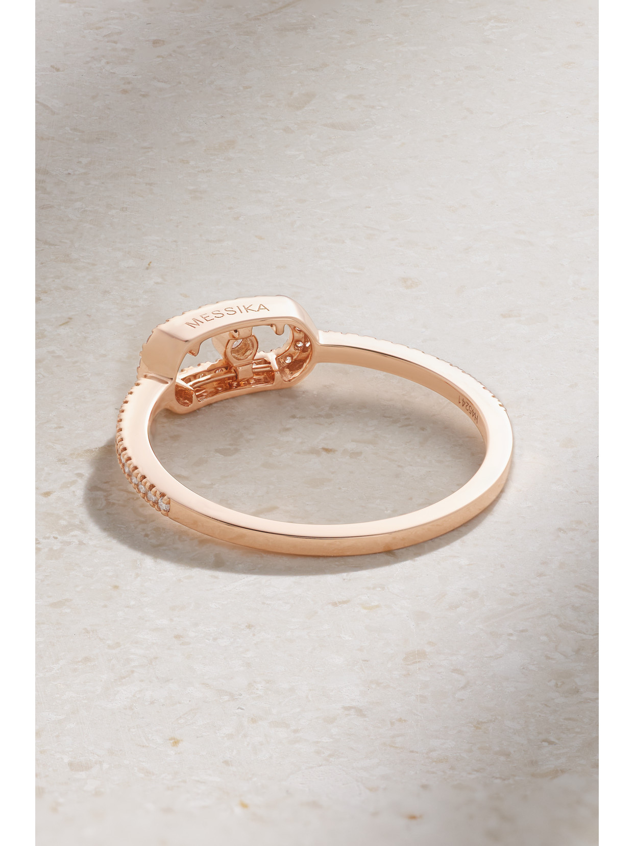 Shop Messika Move Uno 18-karat Rose Gold Diamond Ring