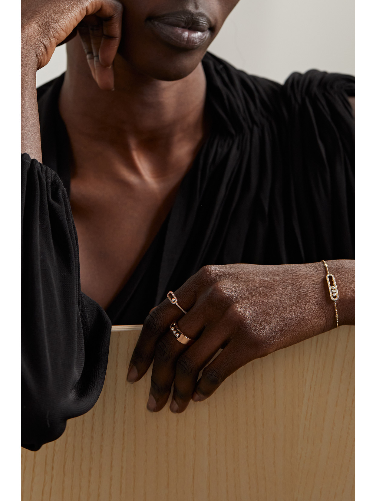 Messika Move Uno 18-karat Rose Gold Diamond Ring In Rose Gold