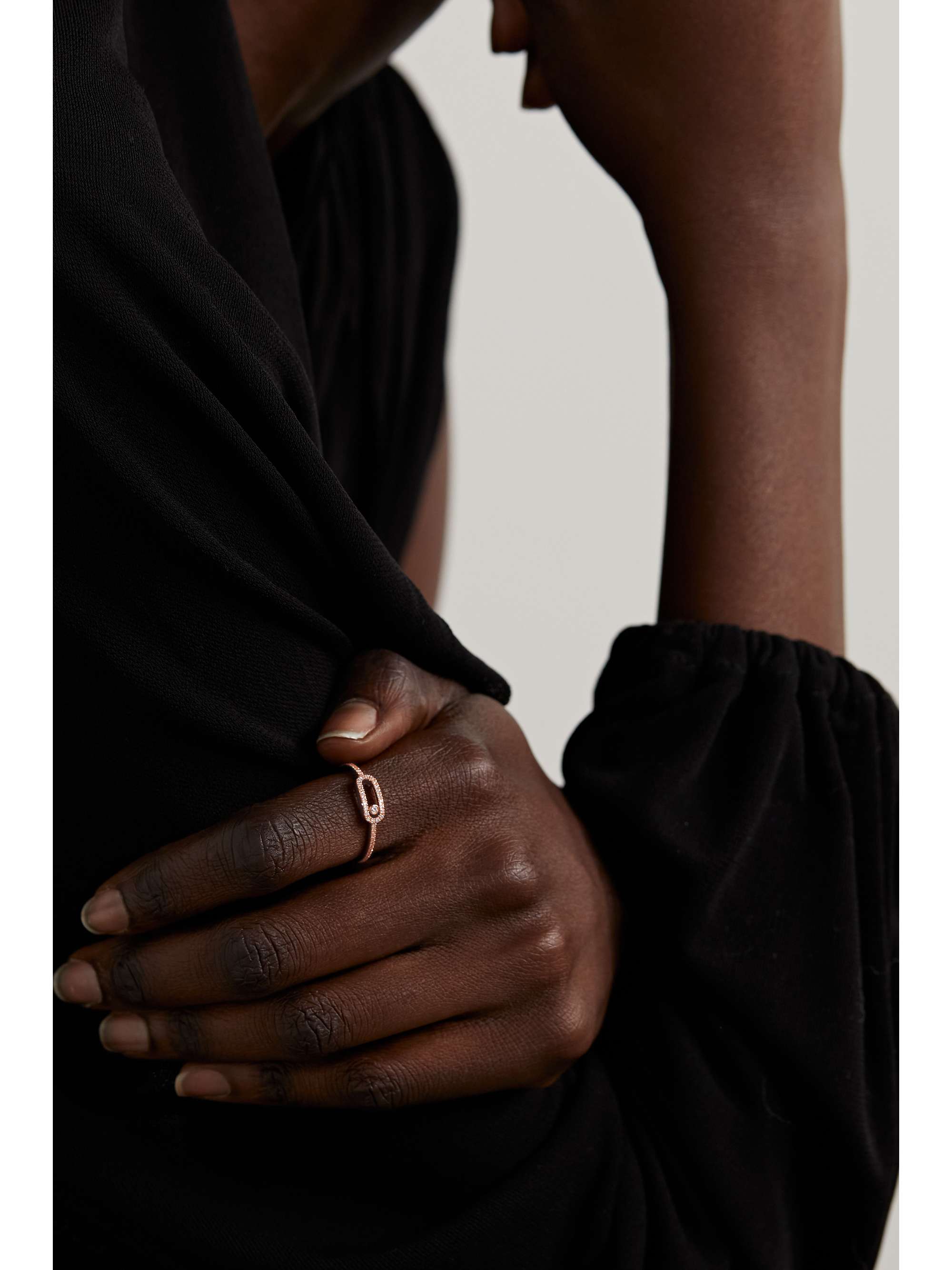 MESSIKA Move Uno 18-karat rose gold diamond ring