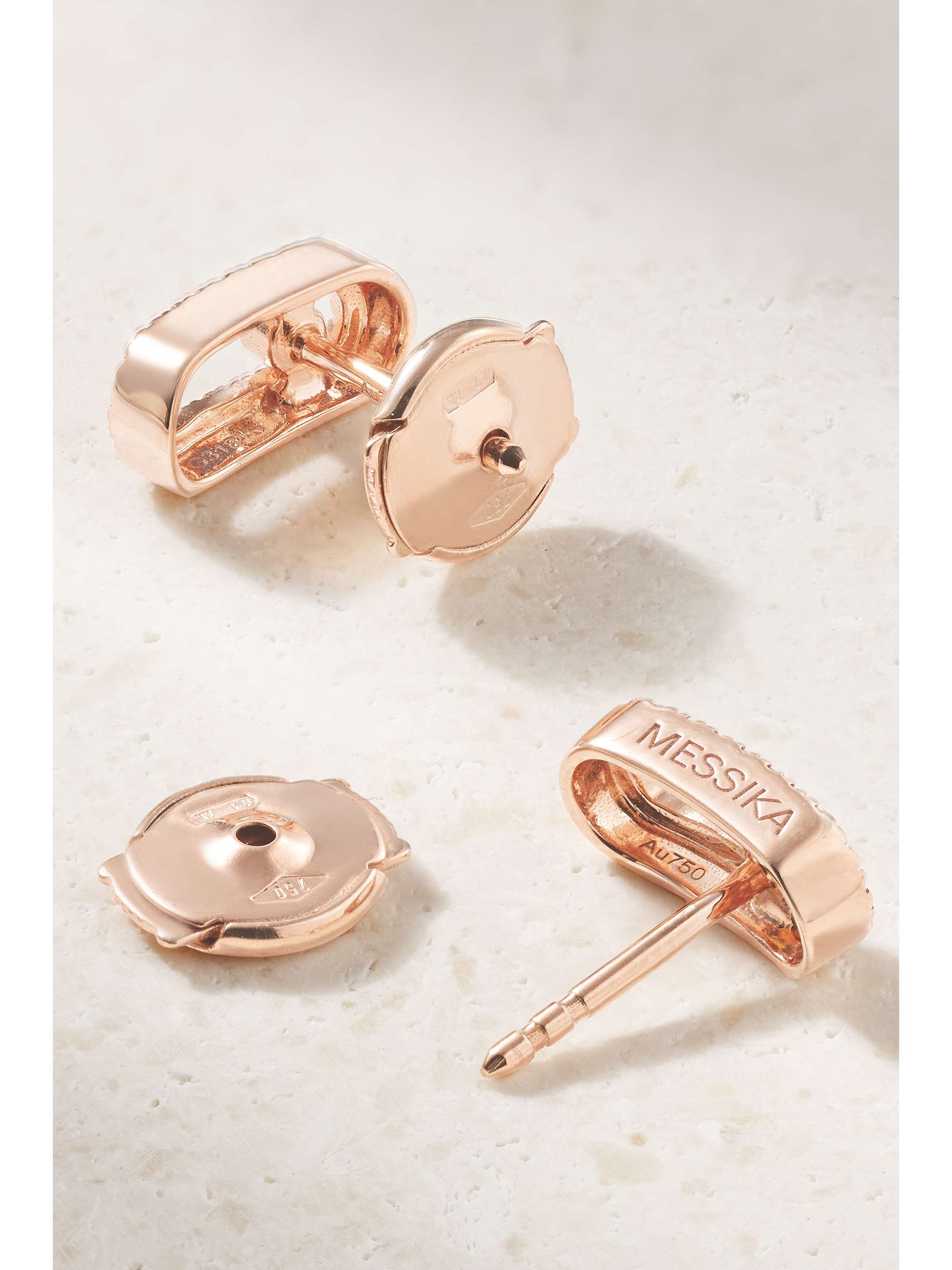 MESSIKA Move Uno 18-karat rose gold diamond earrings