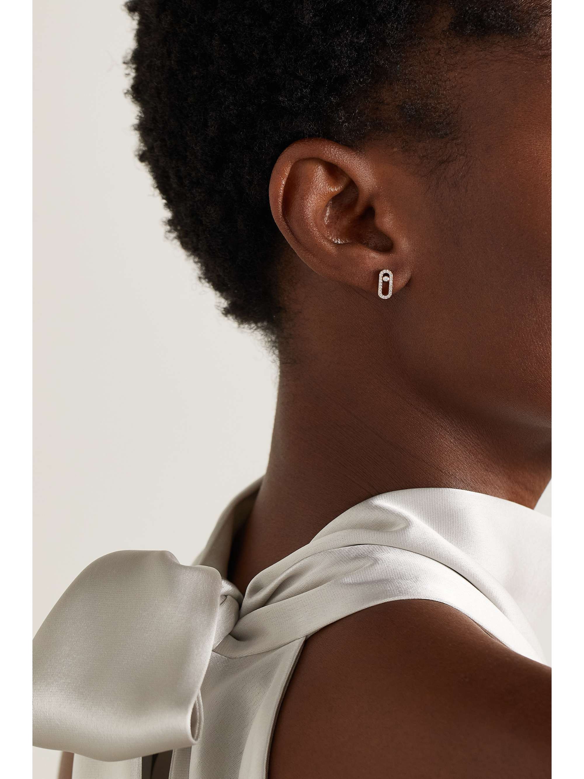 MESSIKA Move Uno 18-karat rose gold diamond earrings