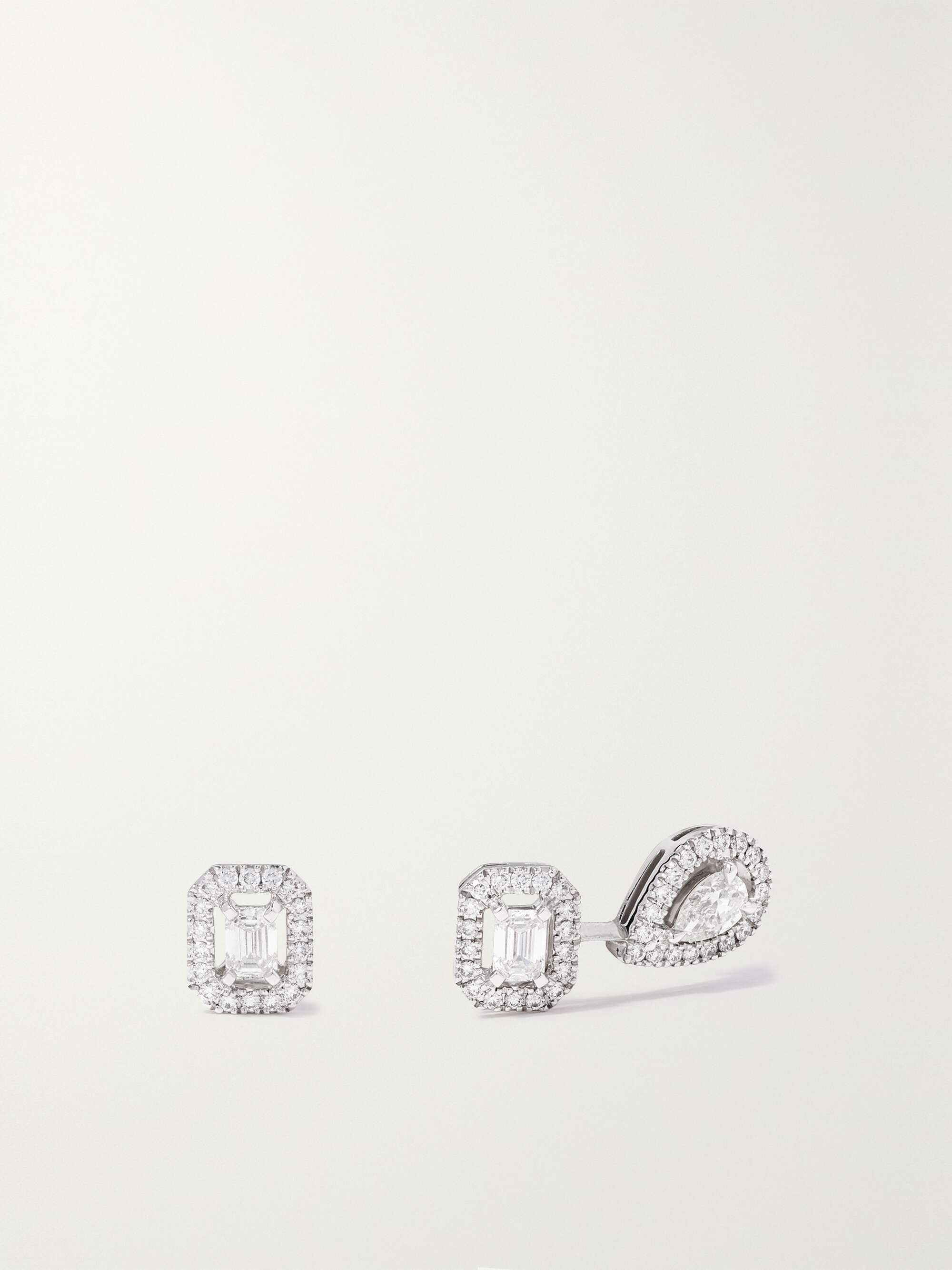 MESSIKA My Twin Toi & Moi 18-karat white gold diamond earrings