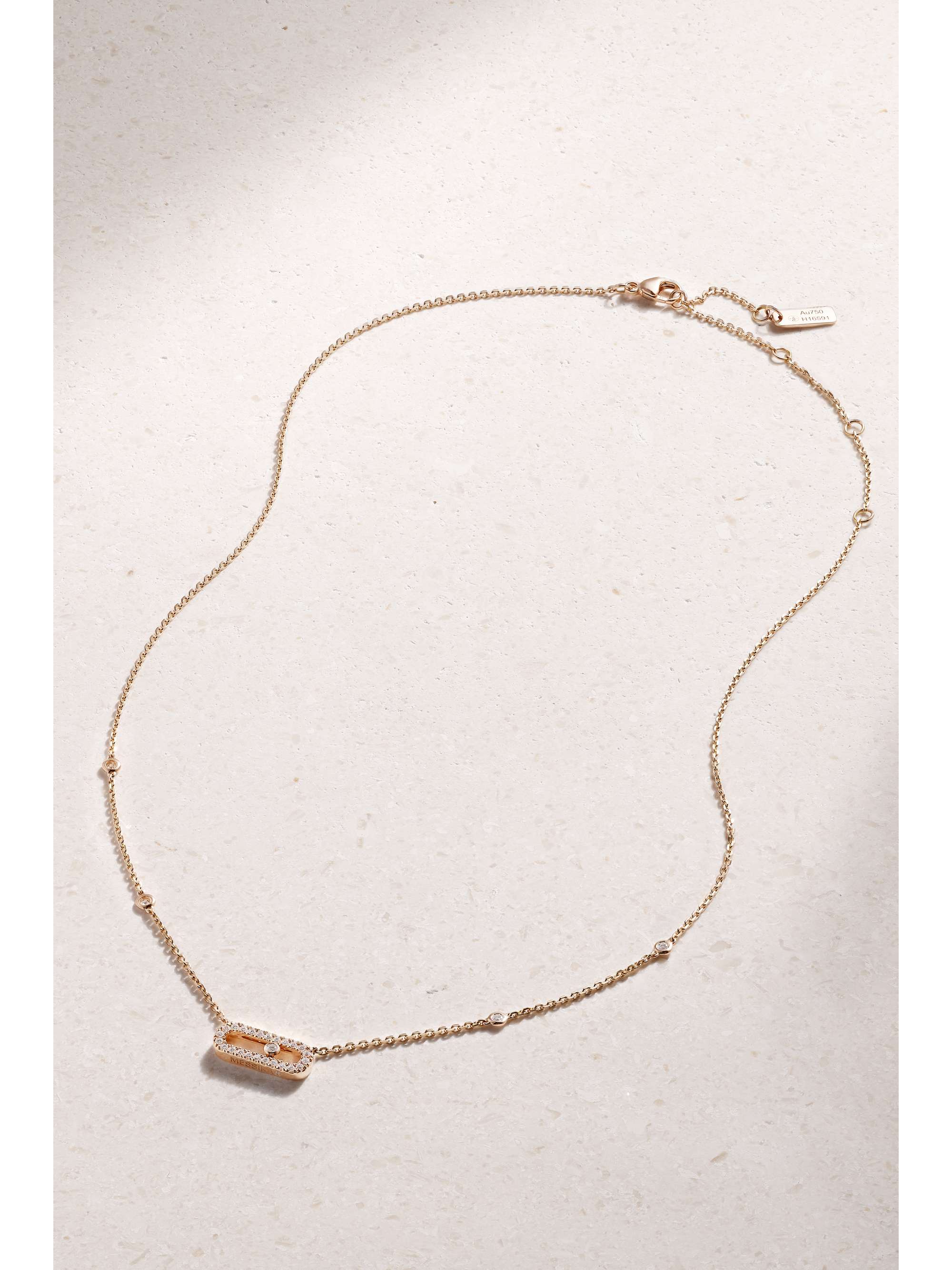 MESSIKA Move Uno 18-karat rose gold diamond necklace | NET-A-PORTER