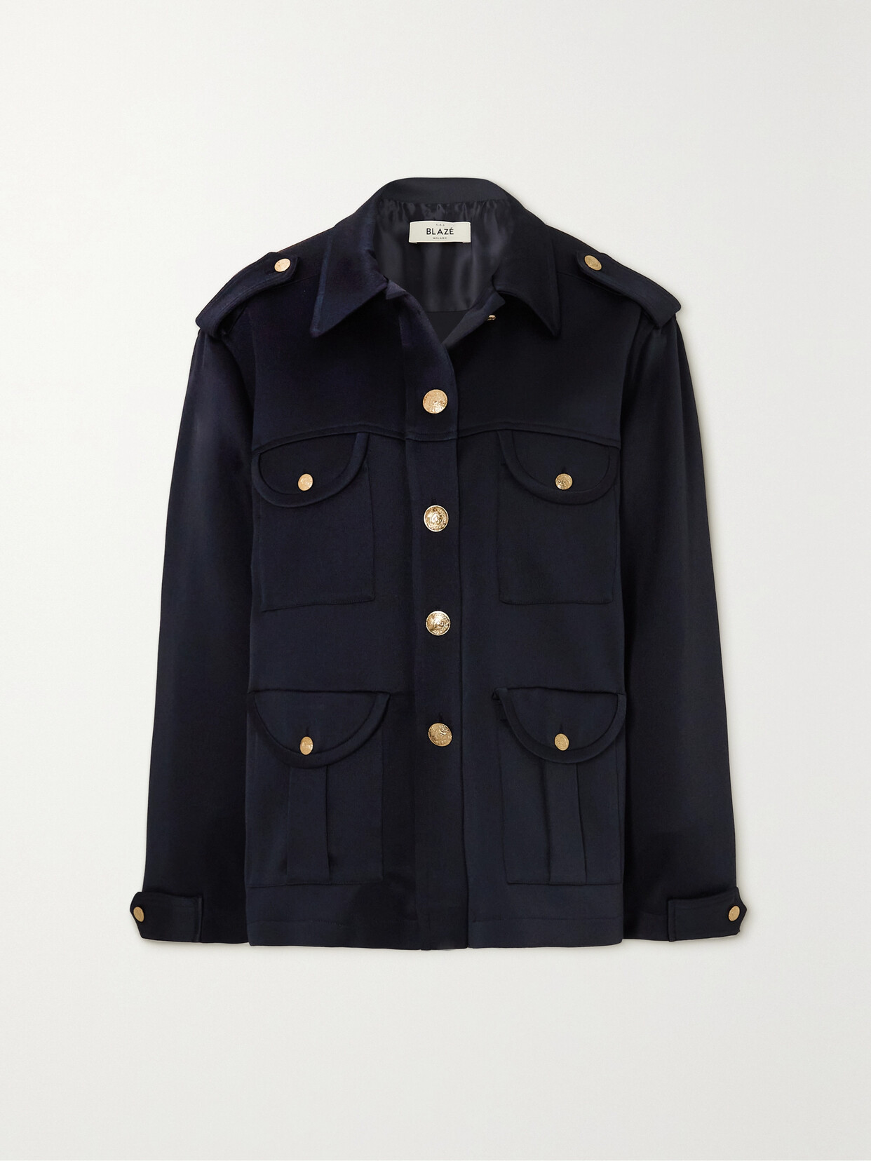 Blazé Milano Novalis Crepe Jacket In Blue