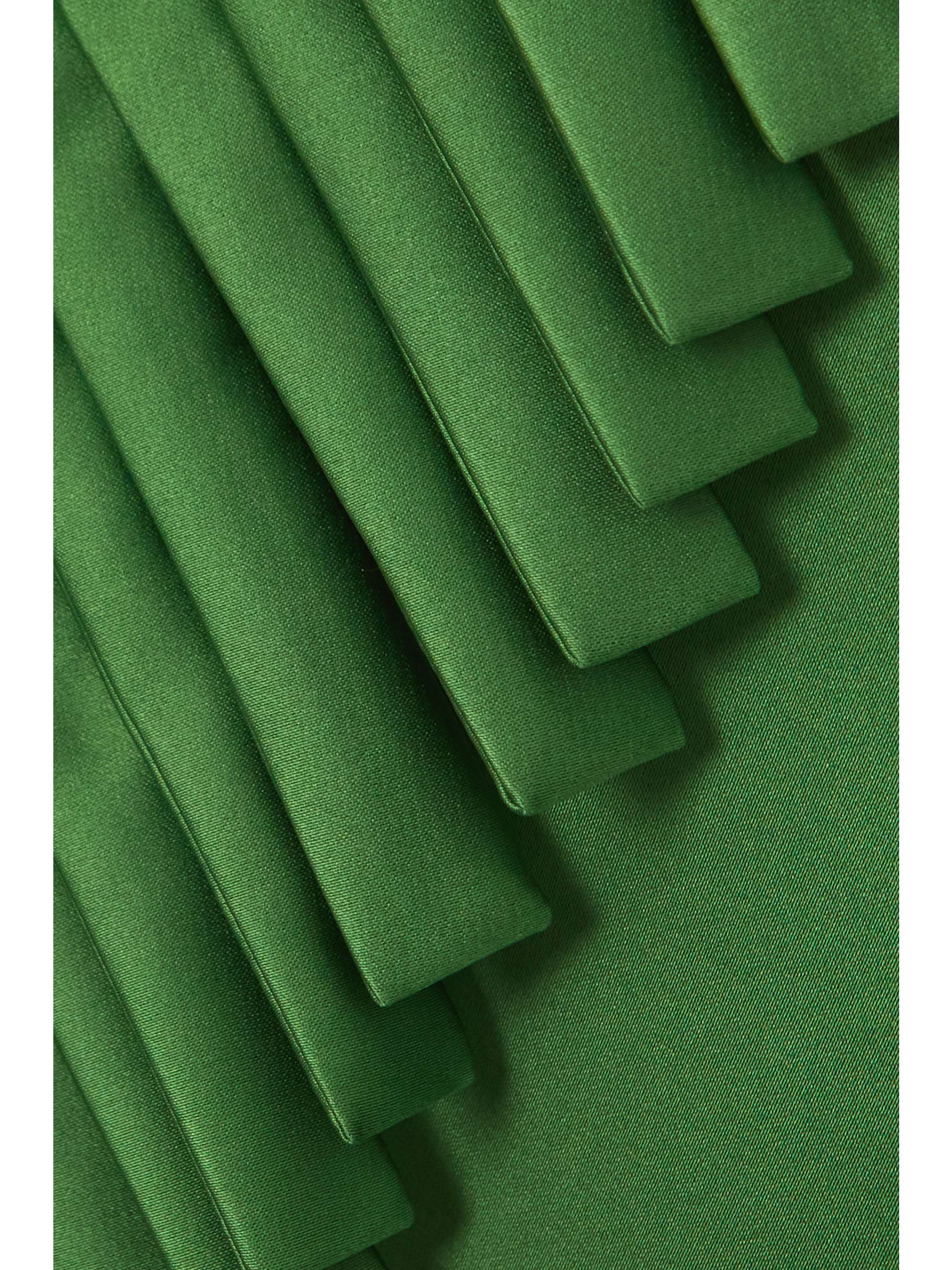 ETRO Wrapeffect fringed satin midi skirt NETAPORTER