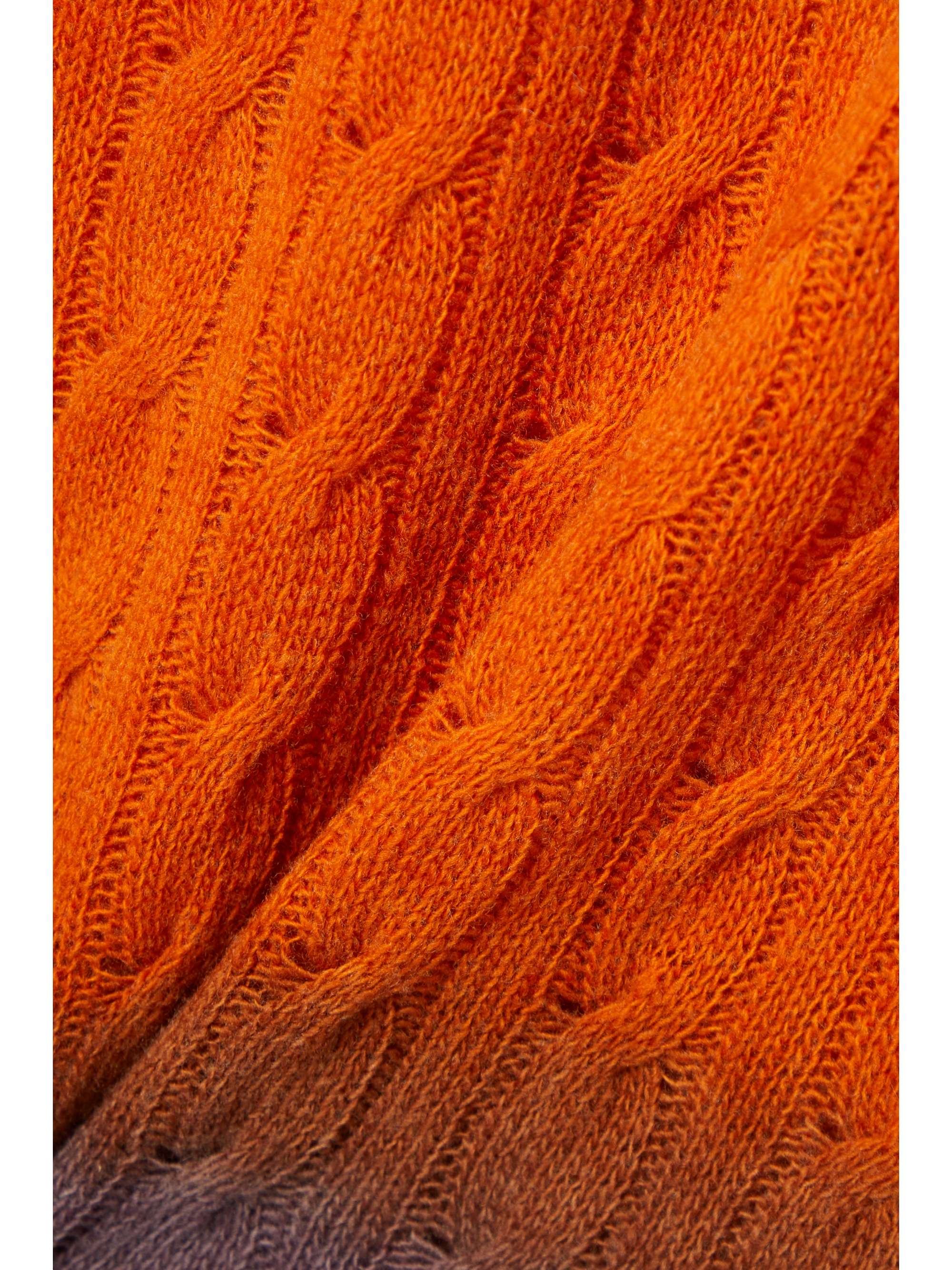ETRO Striped cable-knit wool midi skirt