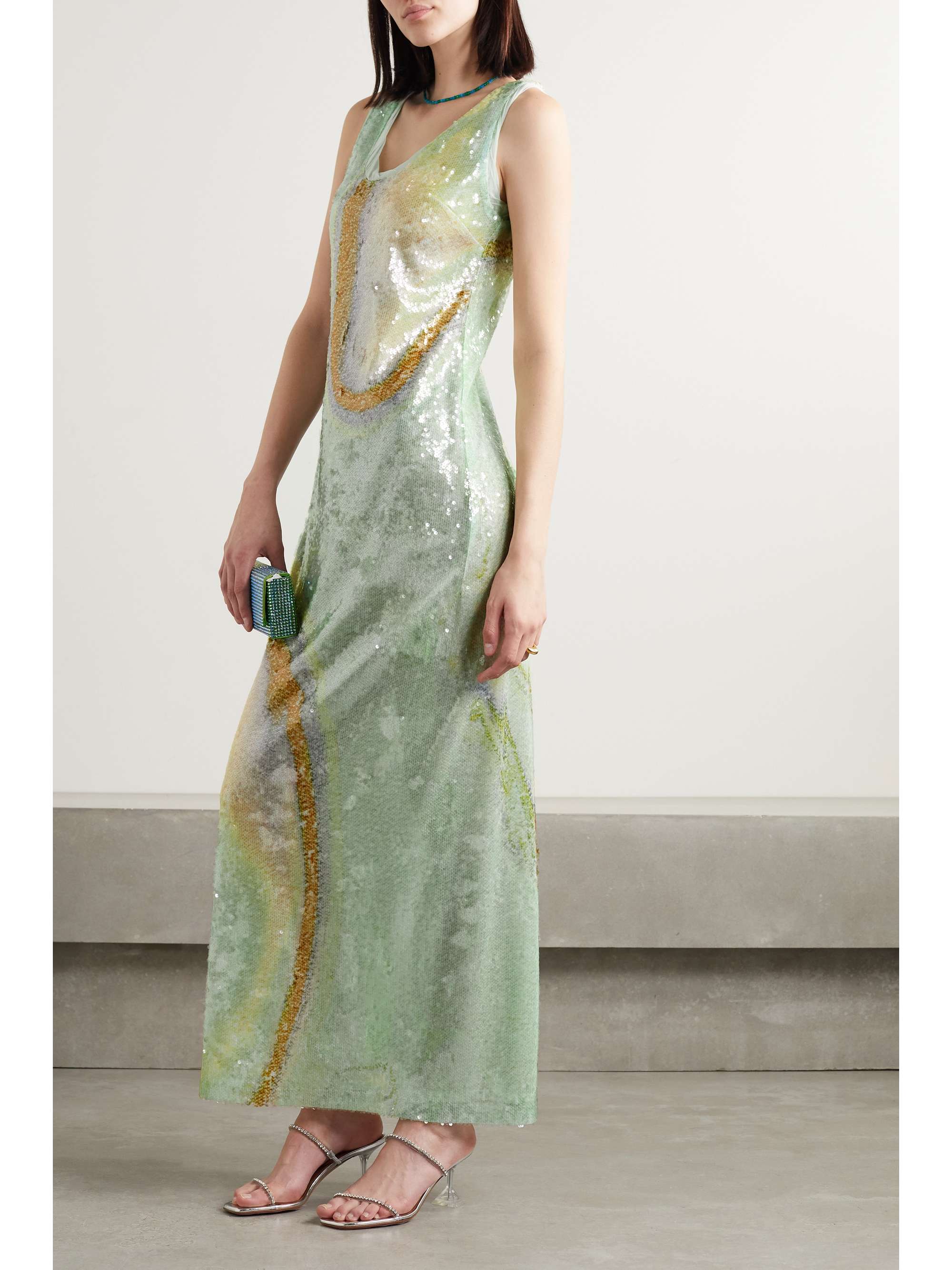 SIMKHAI Serene sequined tulle gown NETAPORTER