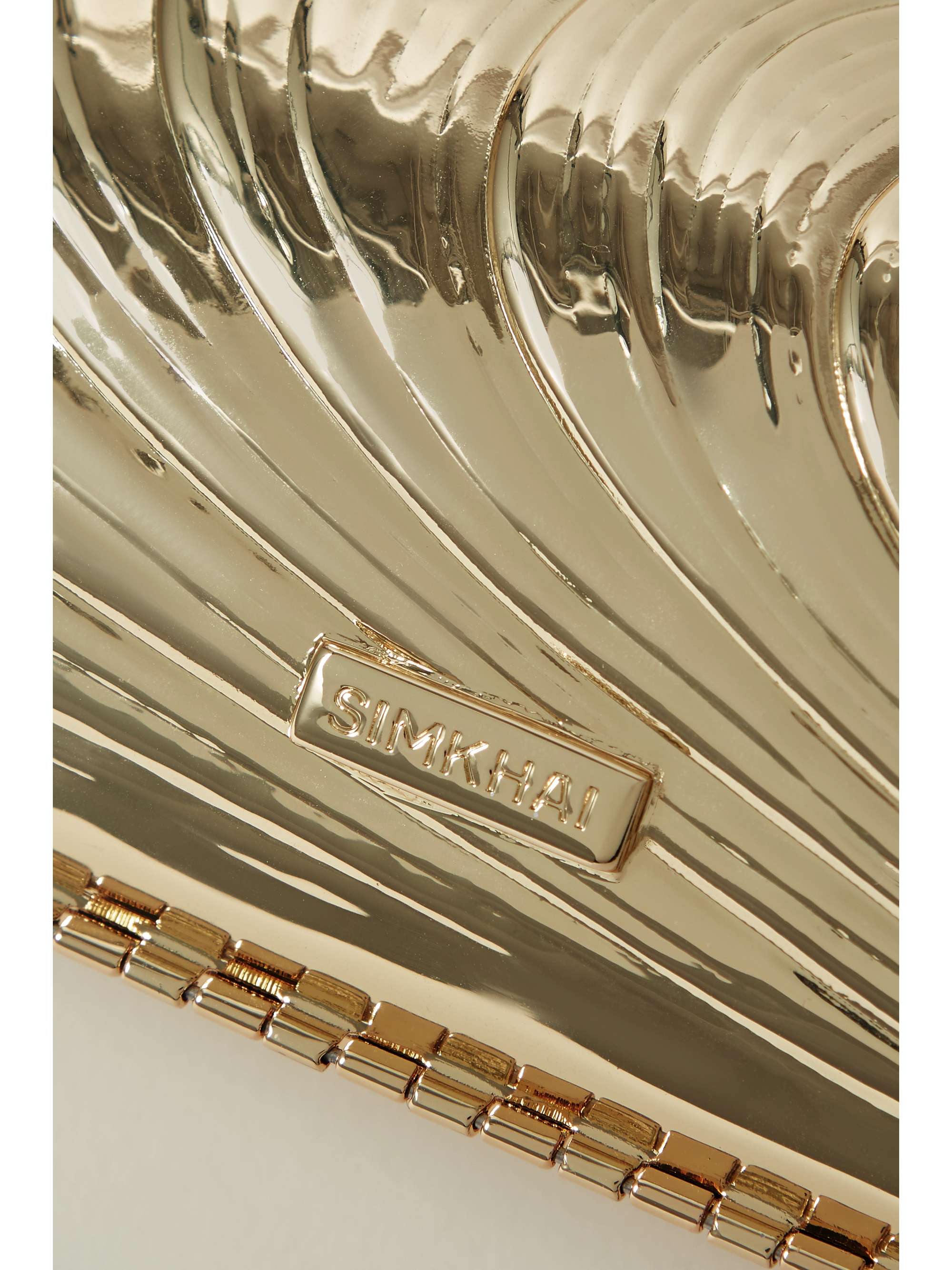 SIMKHAI Bridget gold-tone clutch