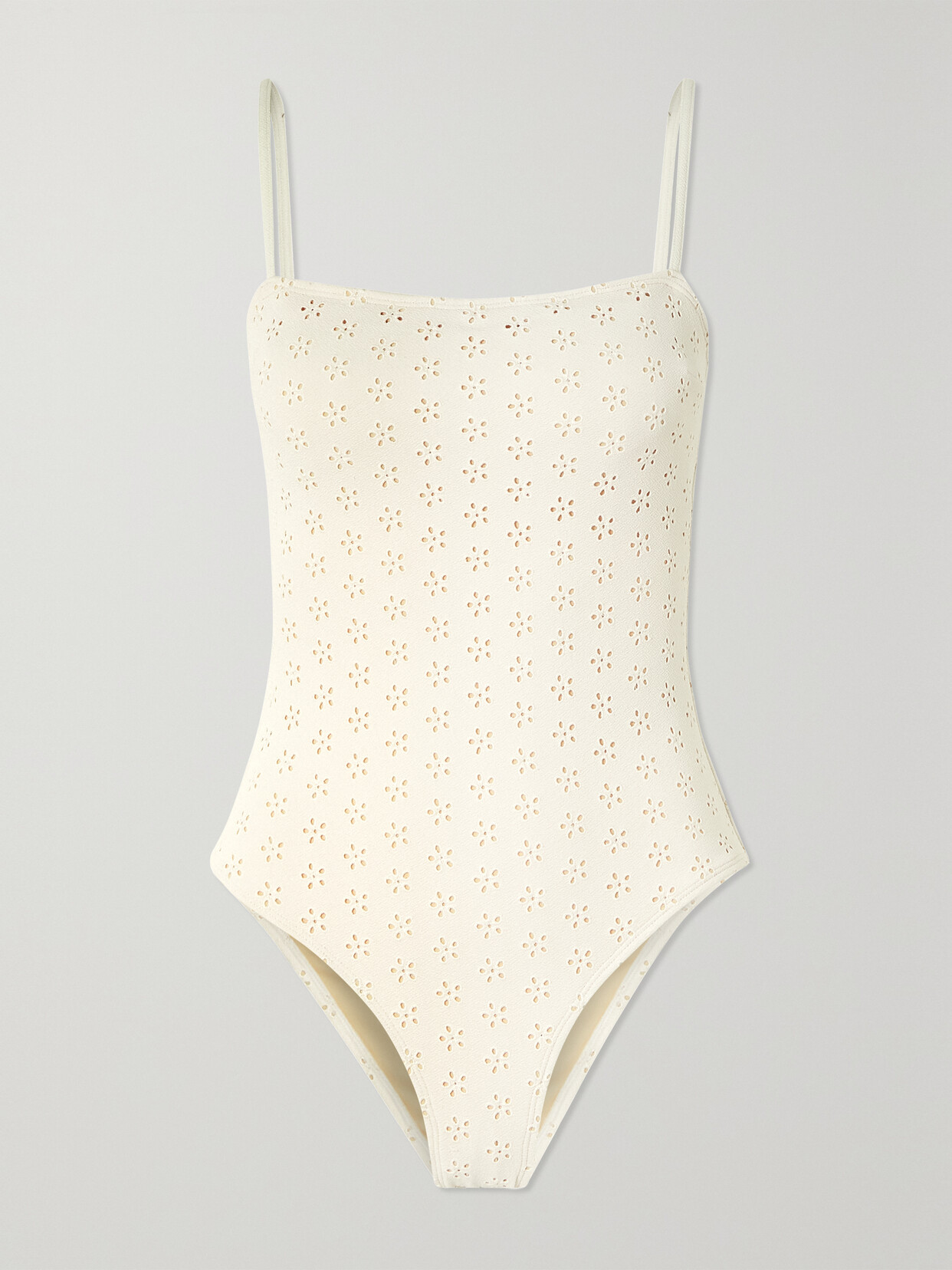 Peony - + Net Sustain Recycled Broderie Anglaise Swimsuit - White