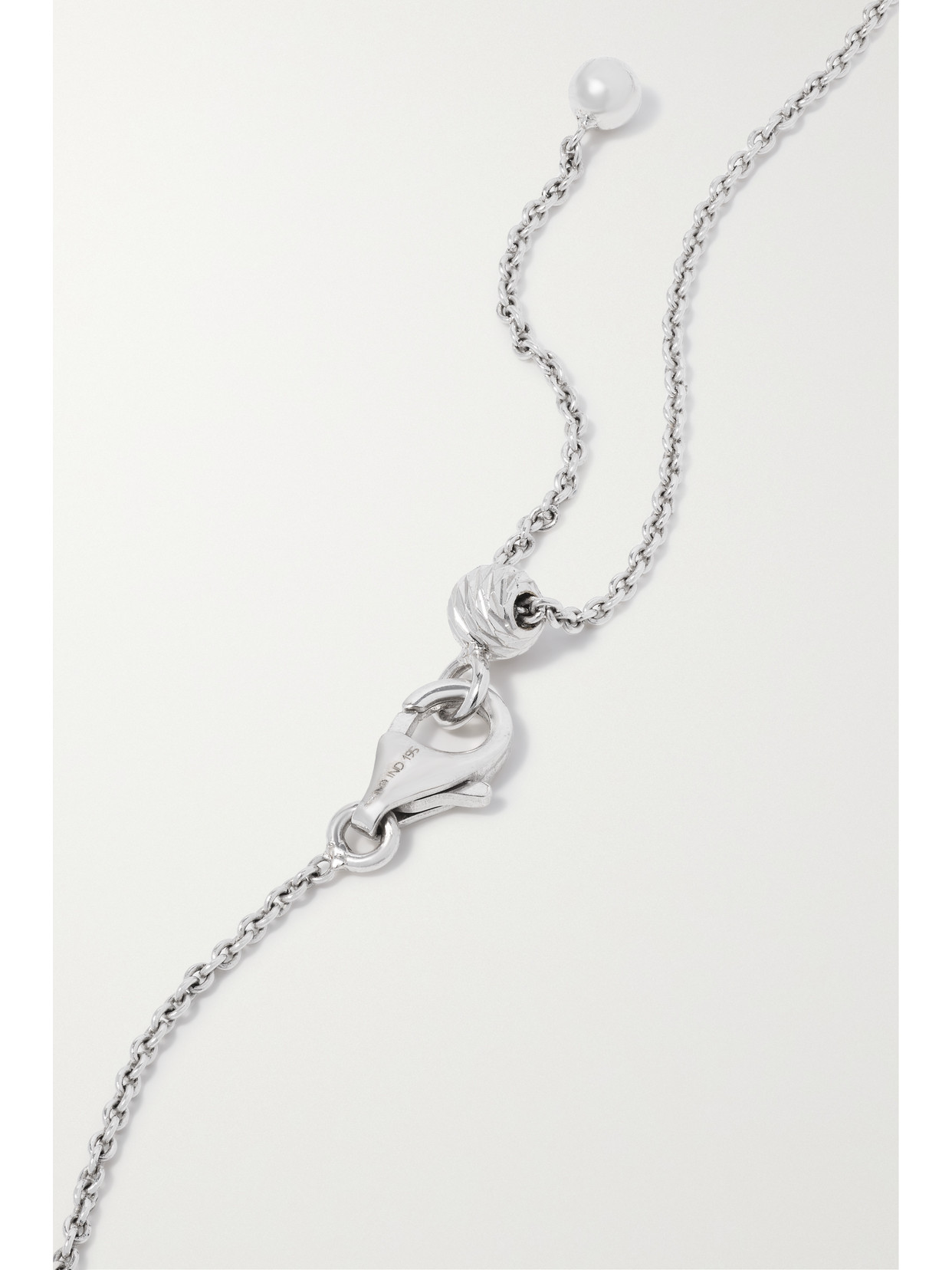 Kamyen Pear 18-karat White Gold, Diamond And Enamel Choker In Gold