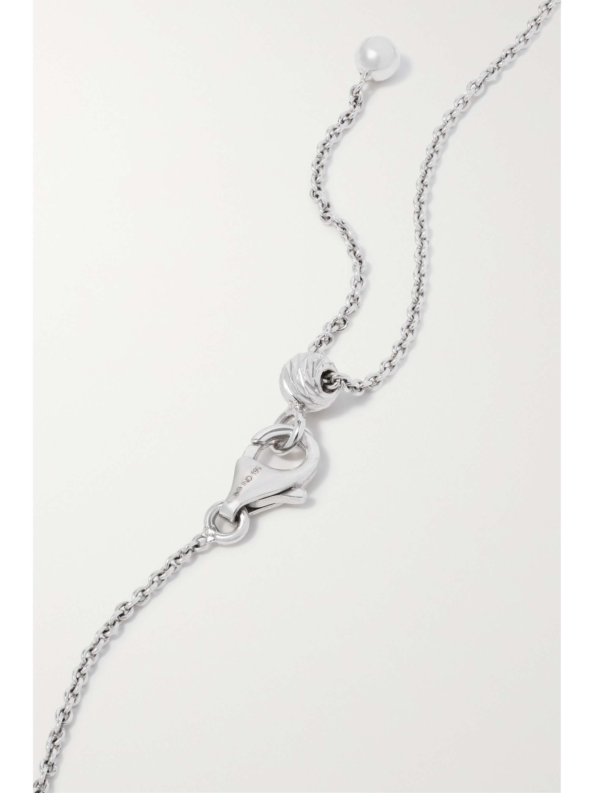 KAMYEN Pear 18-karat white gold, diamond and enamel choker