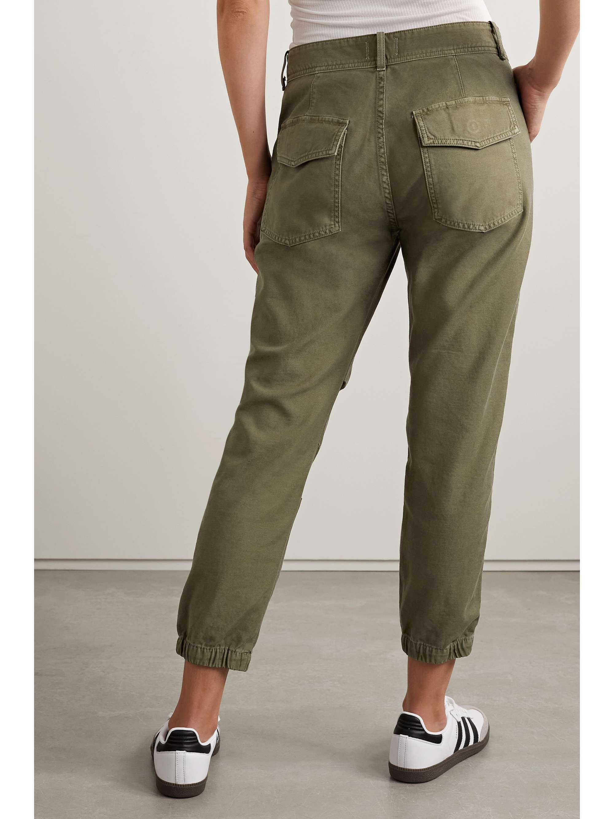 CITIZENS OF HUMANITY + NET SUSTAIN Agni cropped cotton-twill tapered ...