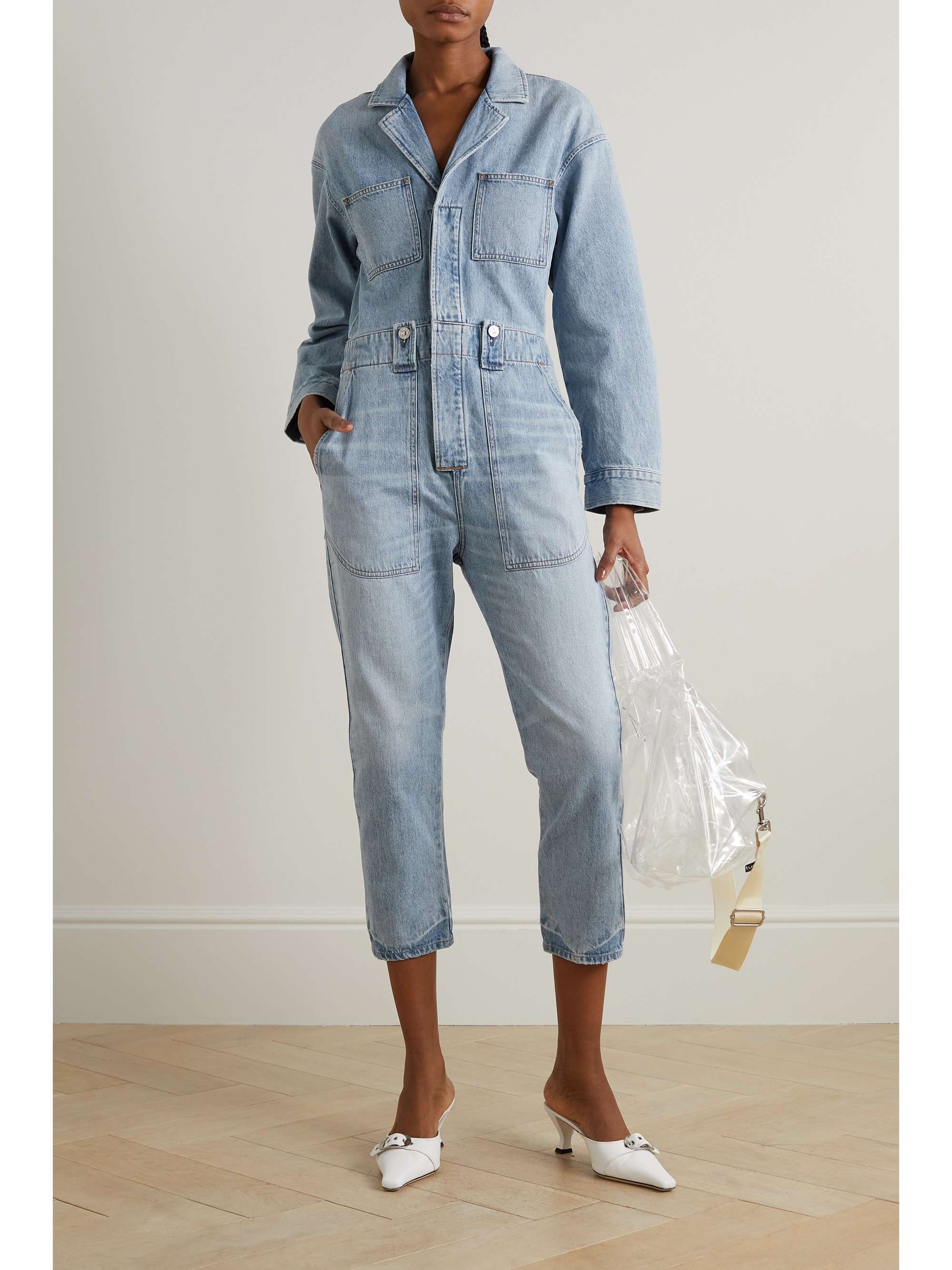 CITIZENS OF HUMANITY + NET SUSTAIN Amel cropped organic denim jumpsuit