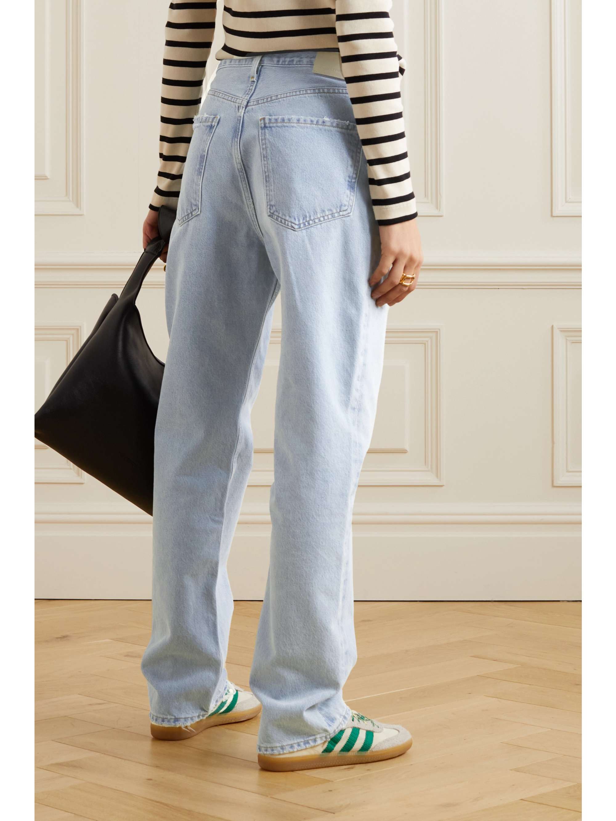 CITIZENS OF HUMANITY + NET SUSTAIN Eva distressed mid-rise straight-leg organic jeans
