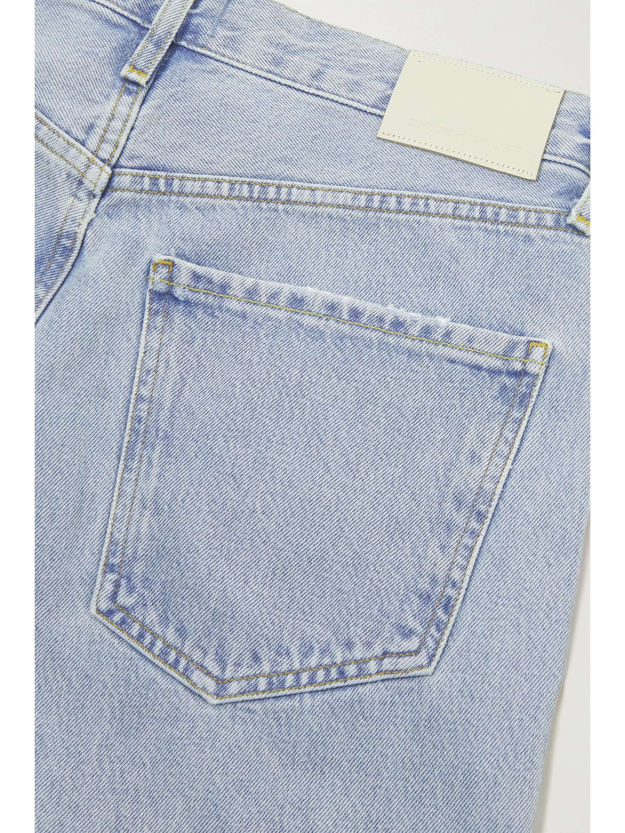 CITIZENS OF HUMANITY + NET SUSTAIN Eva distressed mid-rise straight-leg organic jeans