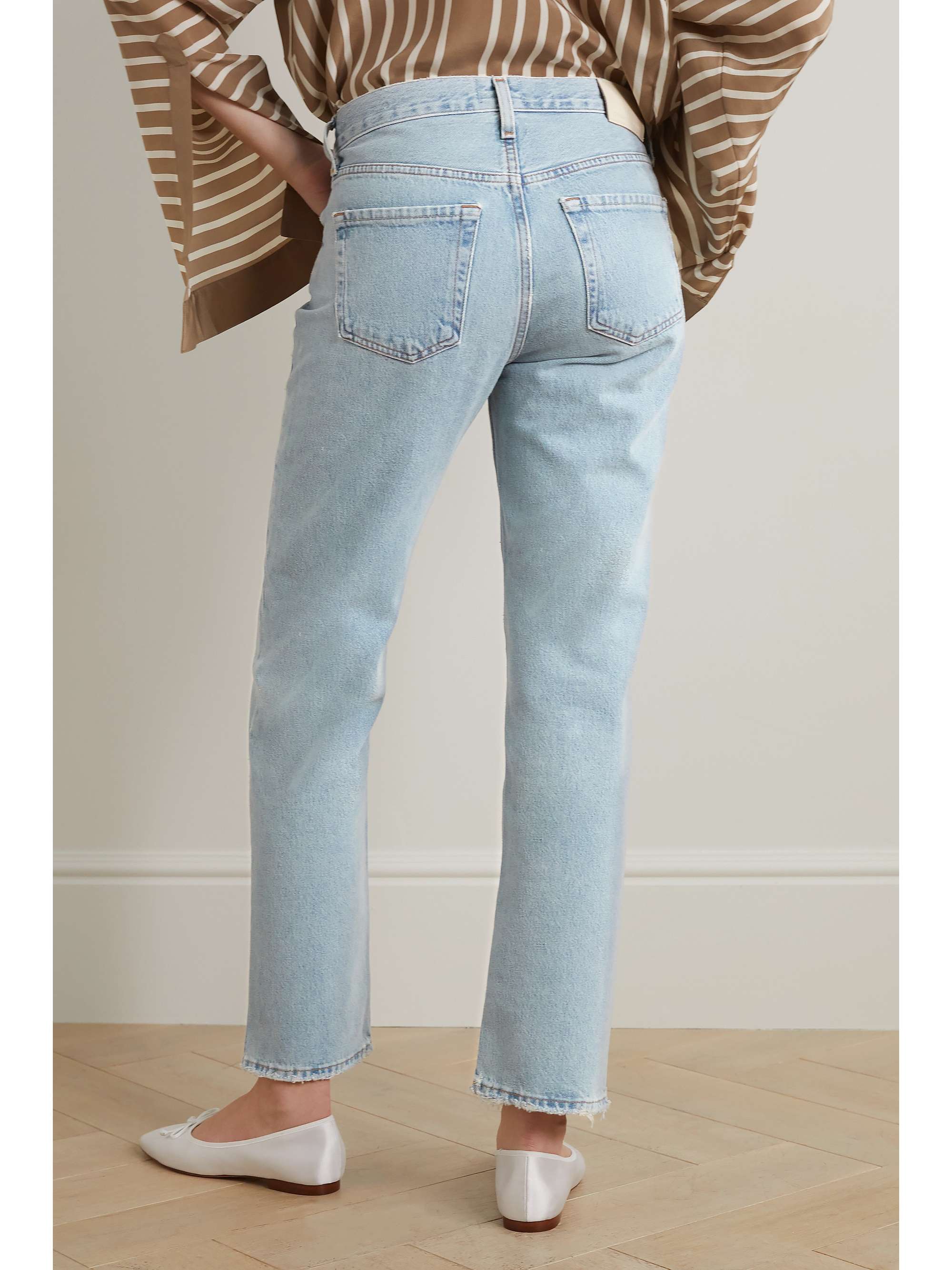 CITIZENS OF HUMANITY Neve distressed organic straight-leg jeans