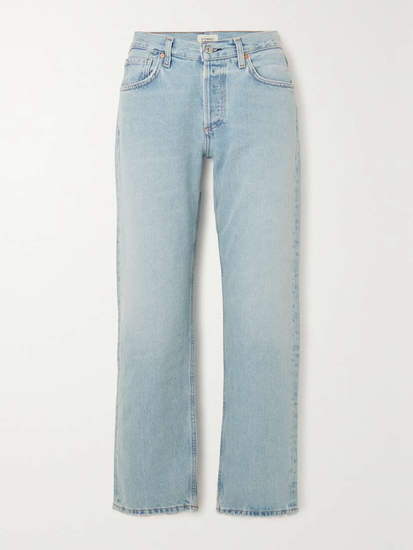 Citizens of Humanity + Net Sustain Neve Distressed Straight-leg Organic Jeans