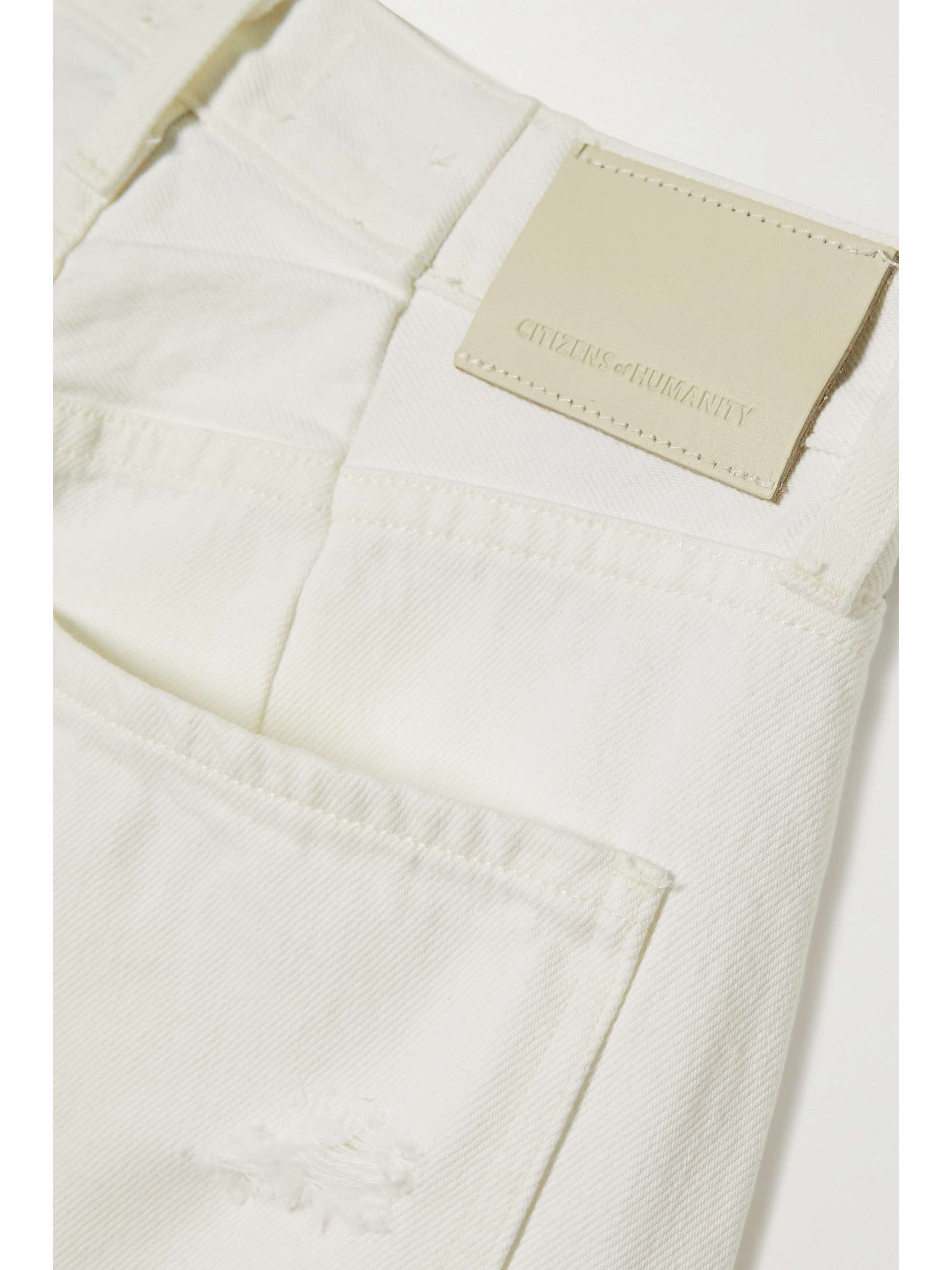 CITIZENS OF HUMANITY Horseshoe frayed high-rise wide-leg jeans