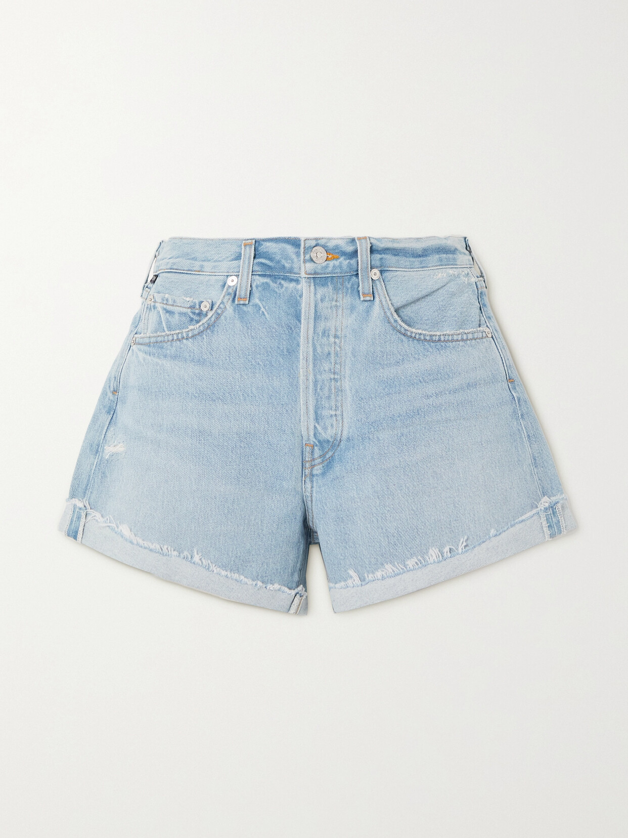 Citizens of Humanity - Annabelle Distressed Denim Shorts - Blue