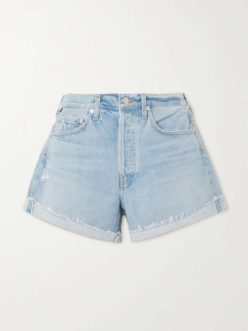 Citizens of Humanity + Net Sustain Annabelle Distressed Organic Denim Shorts