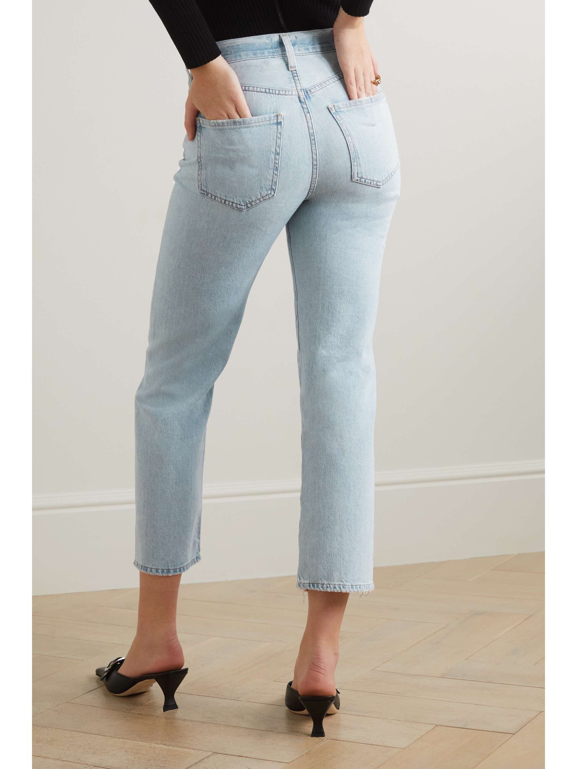 Emery cropped straight-leg jeans