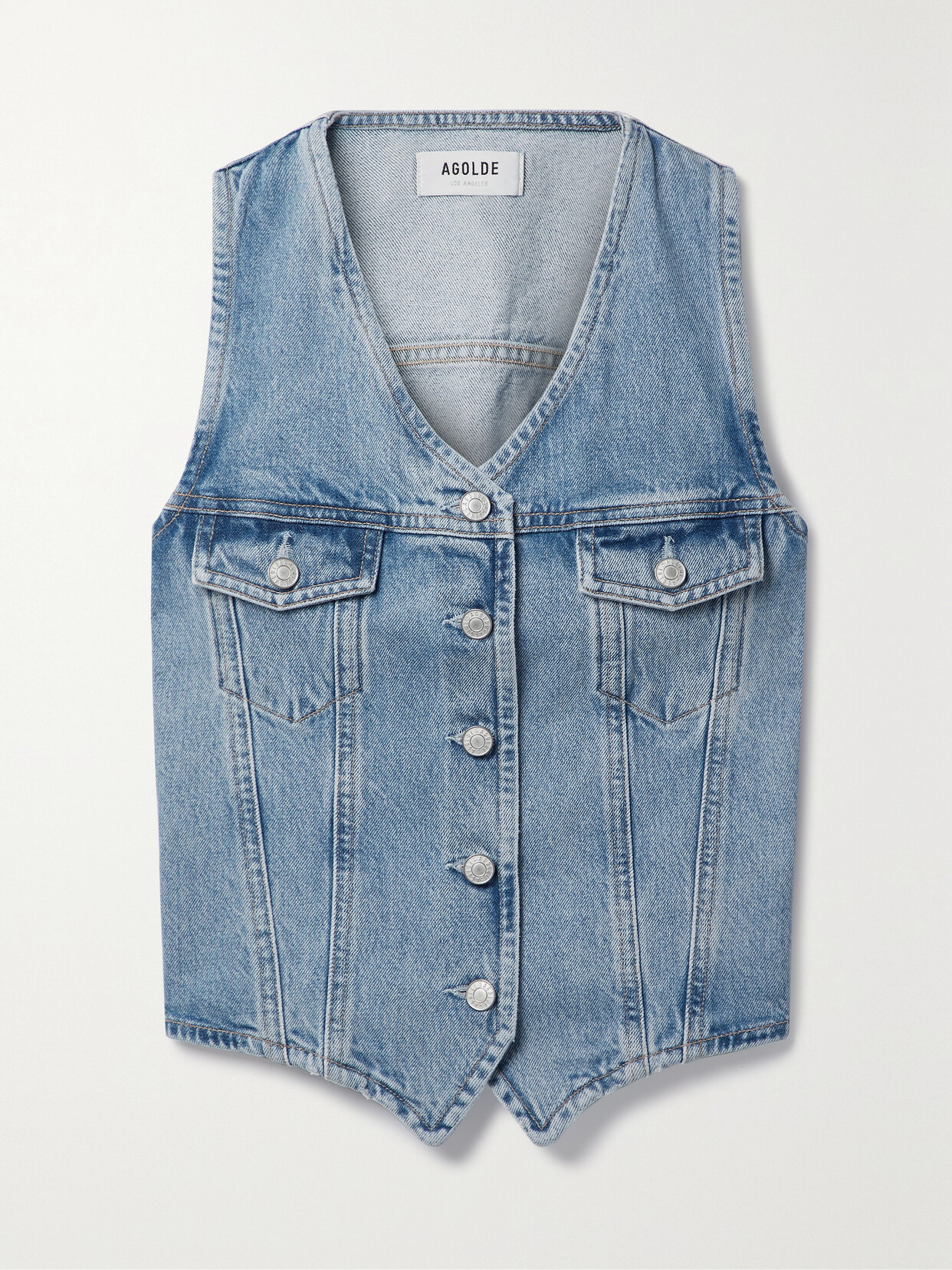 AGOLDE - + Net Sustain '70s Organic Denim Vest - Blue