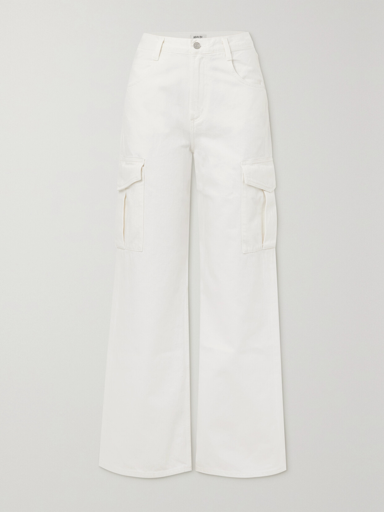 AGOLDE - + Net Sustain Minka Organic High-rise Wide-leg Jeans - White