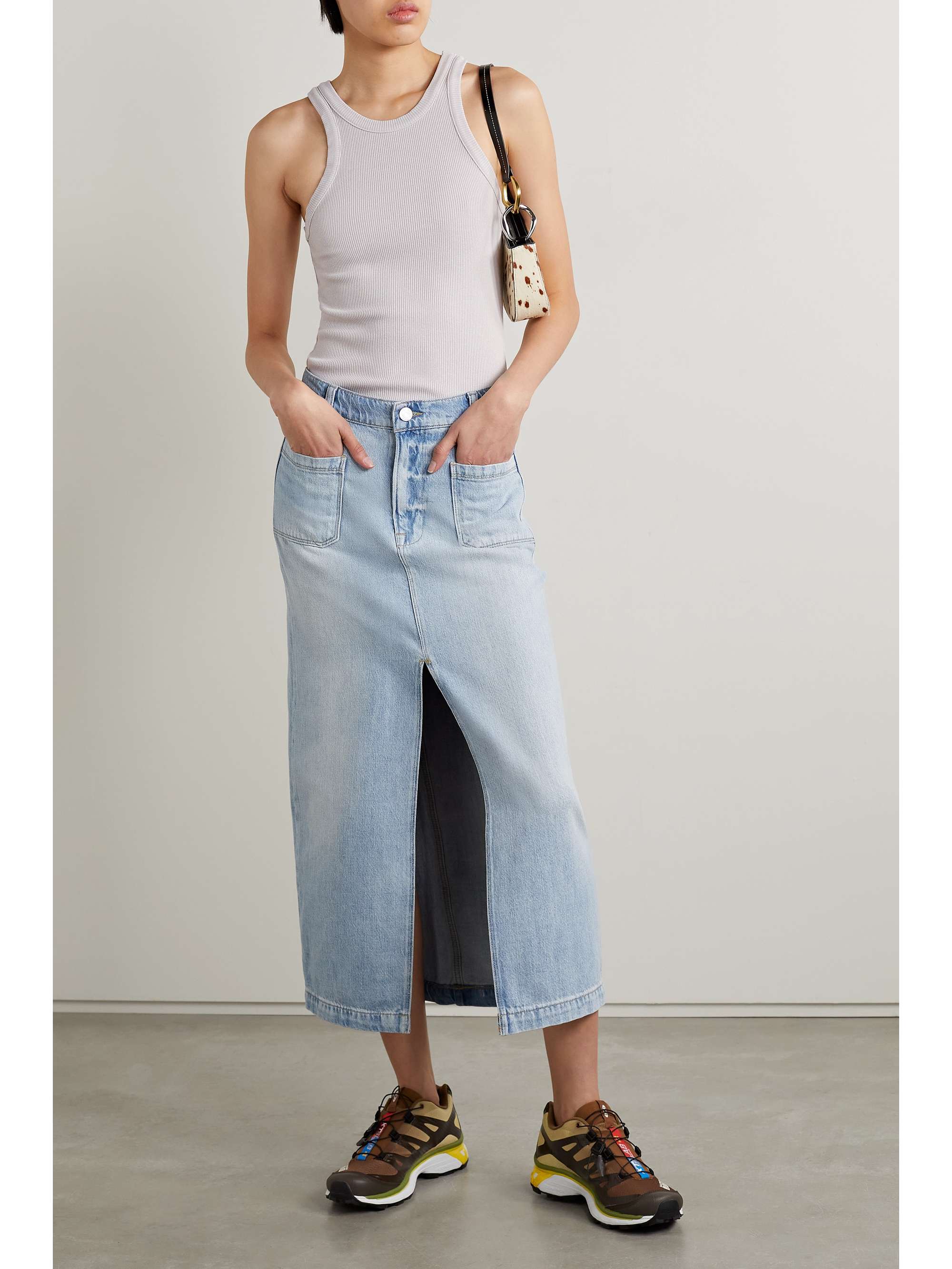 ACNE STUDIOS Glossed-leather flared pants