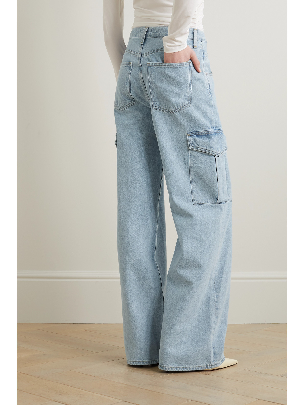 Agolde Minka High Rise Cargo Jeans In Realm In Multi