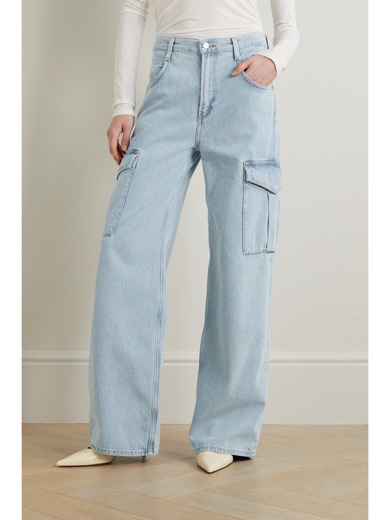 Agolde Minka High Rise Cargo Jeans In Realm In Multi
