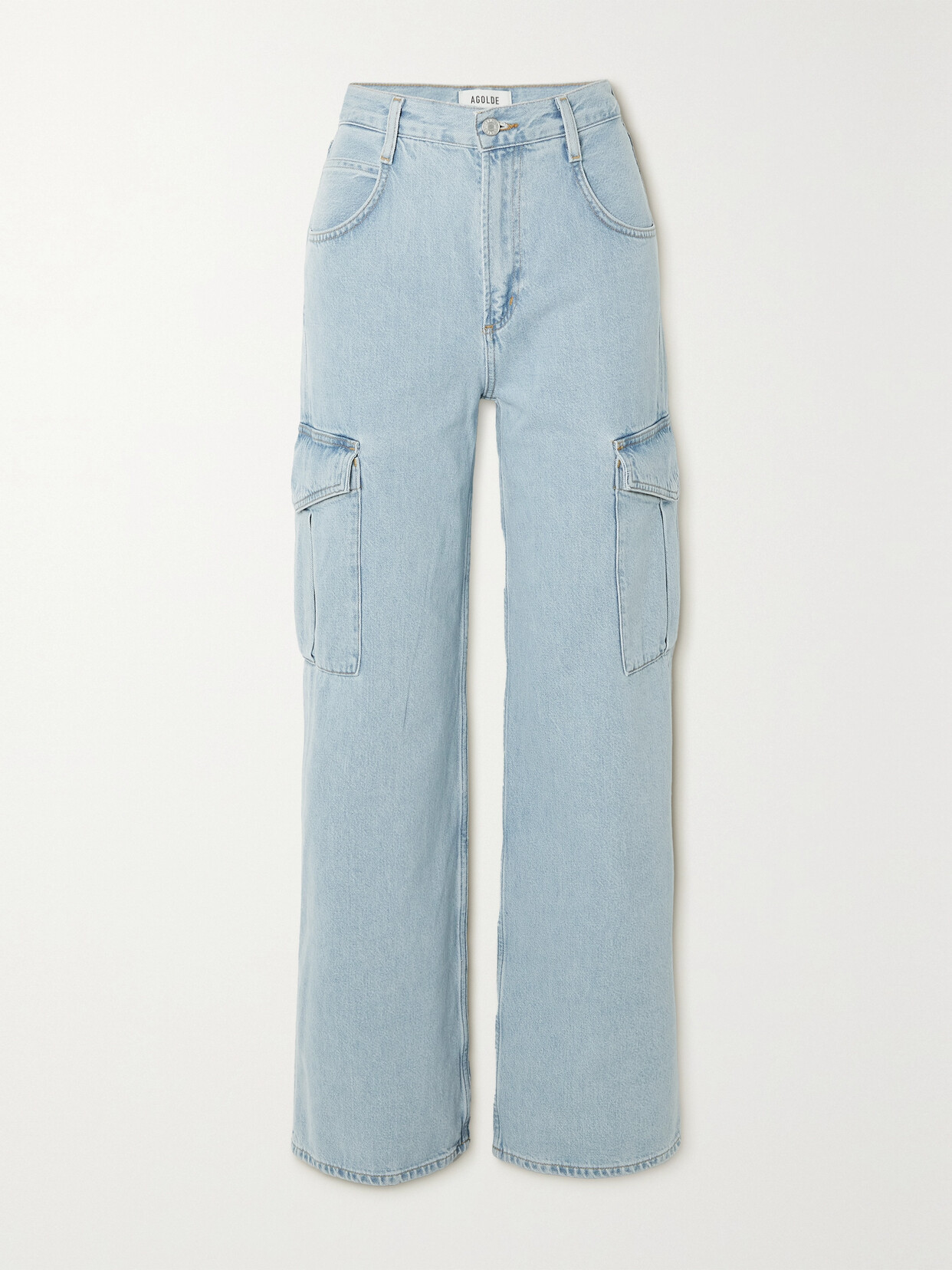 Agolde Minka Wide Leg Cargo Jeans In Black