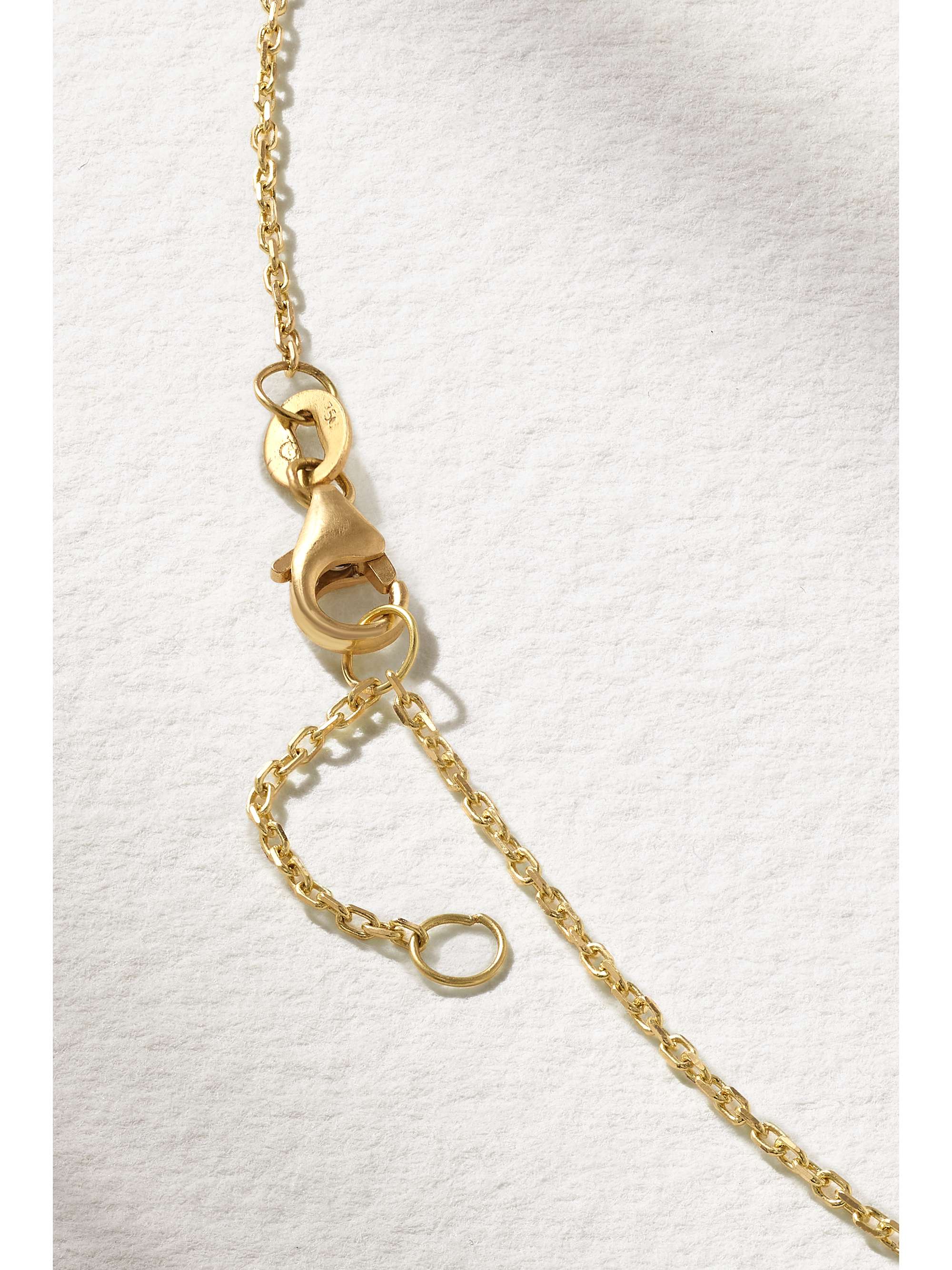 L'ATELIER NAWBAR Heart on Biladi 18-karat gold, enamel and diamond necklace