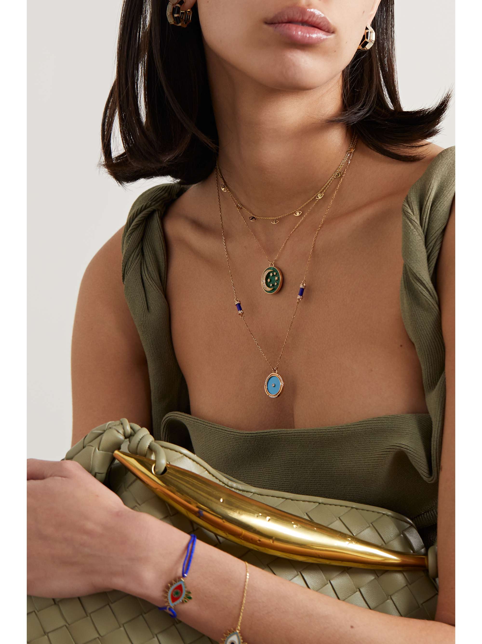 L'ATELIER NAWBAR Eye 18-karat gold choker