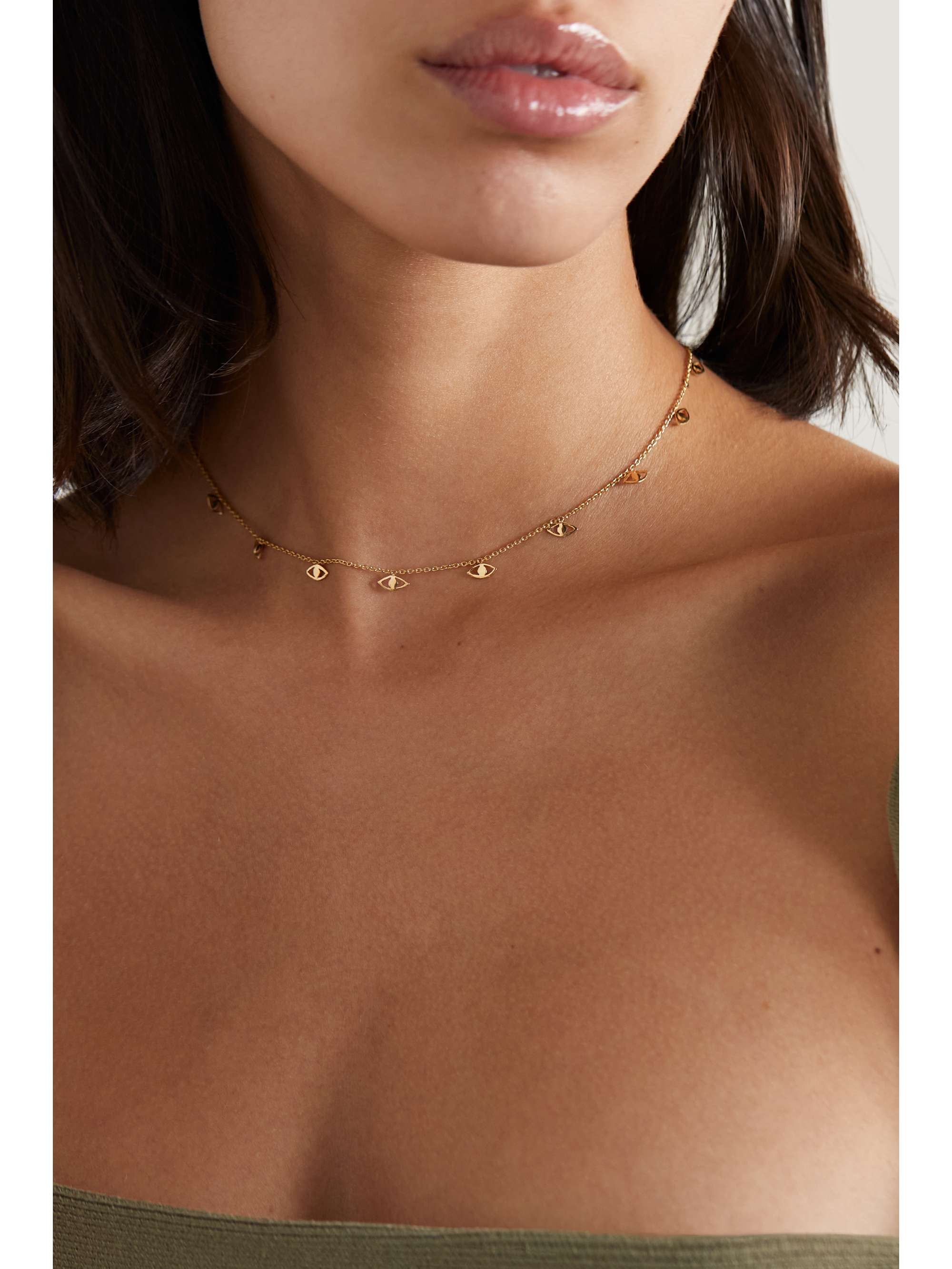 L'ATELIER NAWBAR Eye 18-karat gold choker