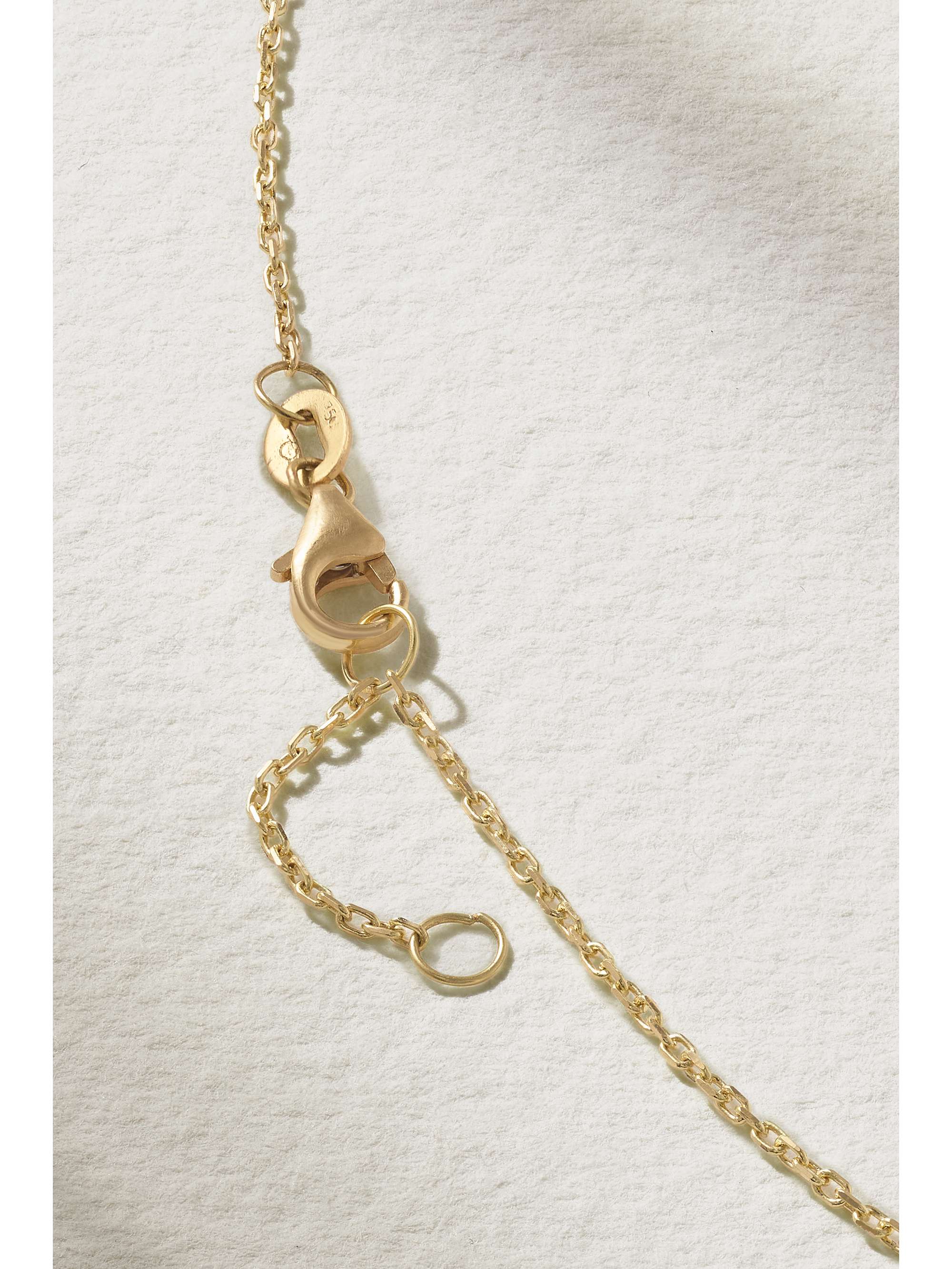 L'ATELIER NAWBAR Yin Yang 18-karat gold multi-stone necklace