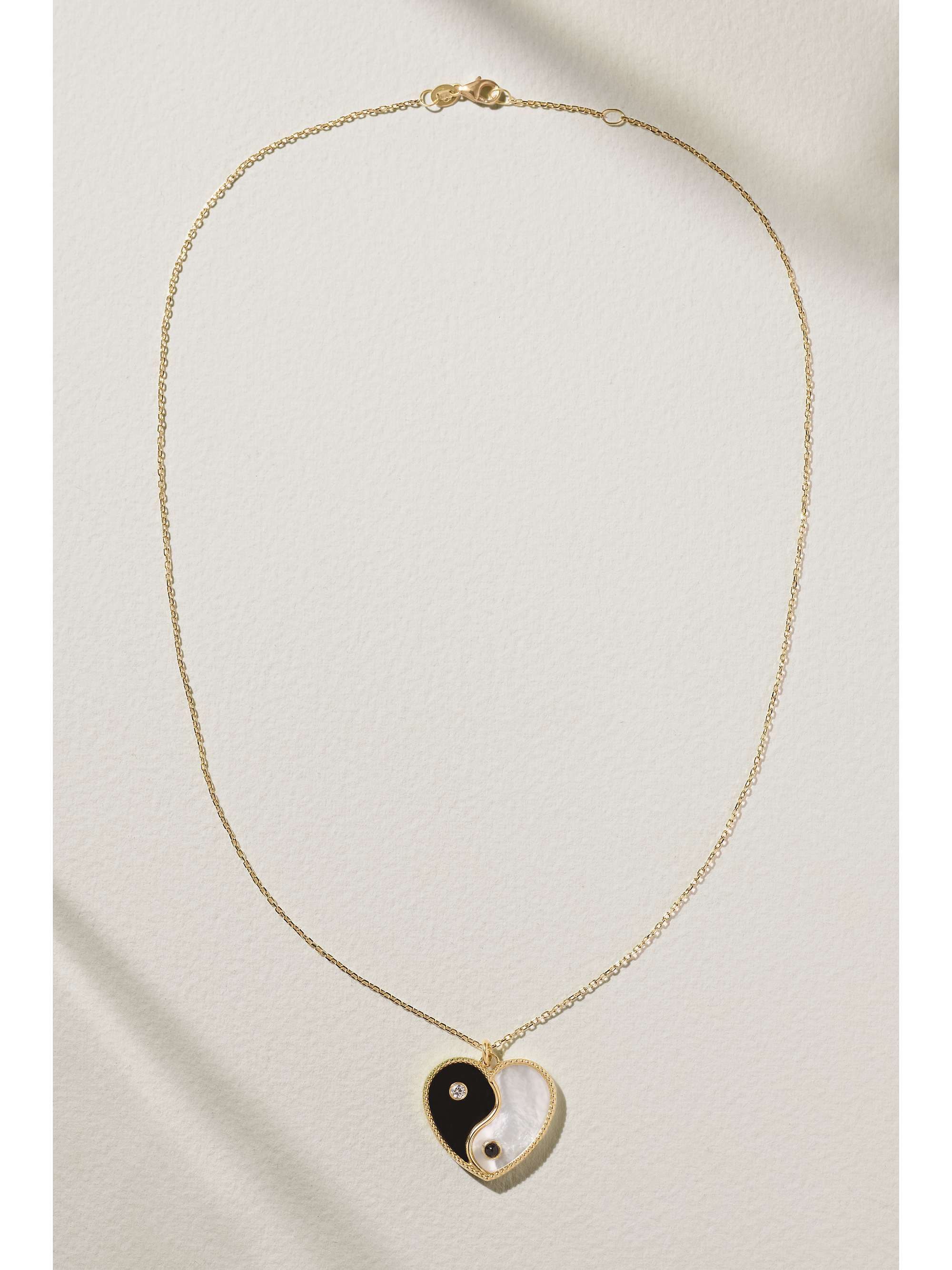 L'ATELIER NAWBAR Yin Yang 18-karat gold multi-stone necklace