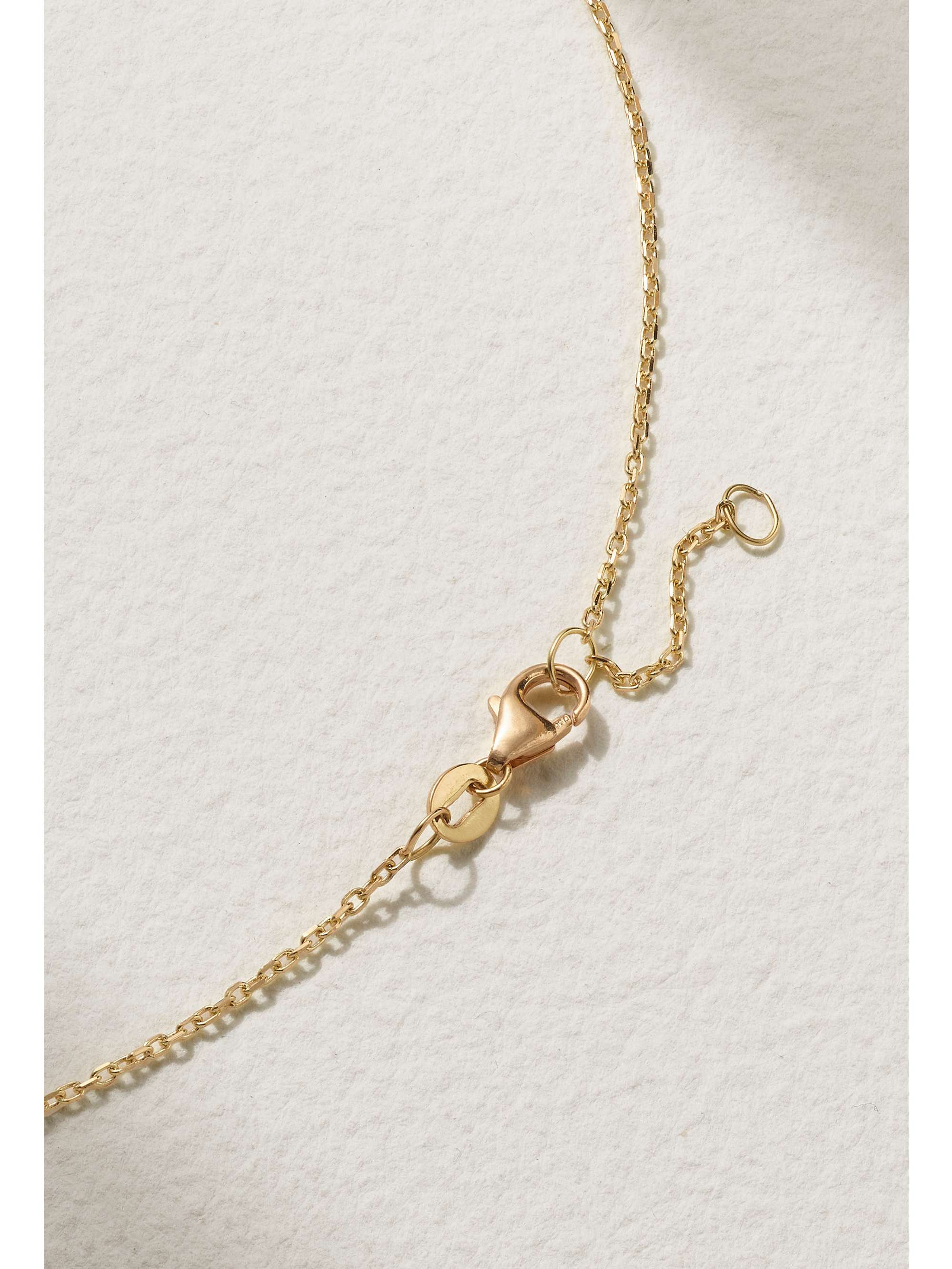 L'ATELIER NAWBAR Spiky Eye 18-karat gold, enamel and diamond necklace