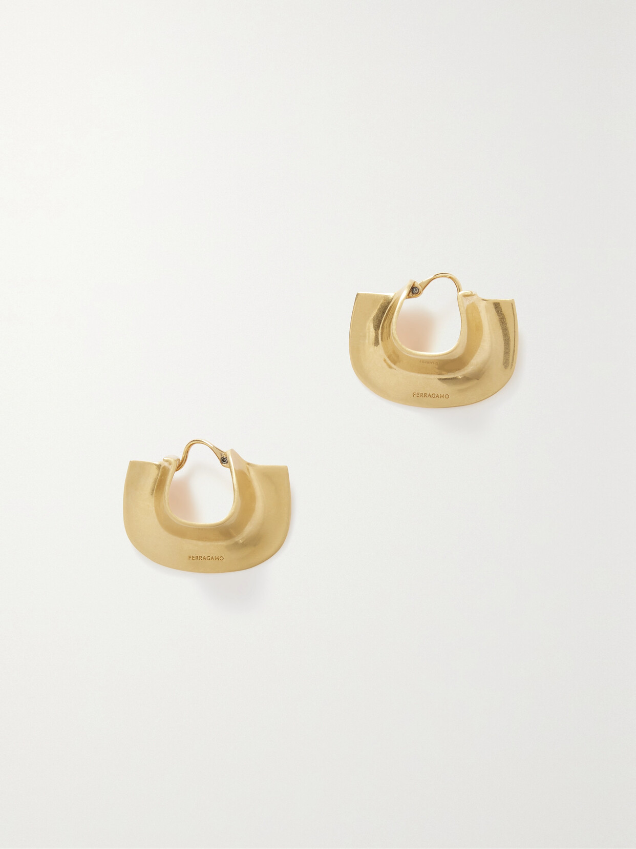 Ferragamo - Gold-tone Hoop Earrings - One size