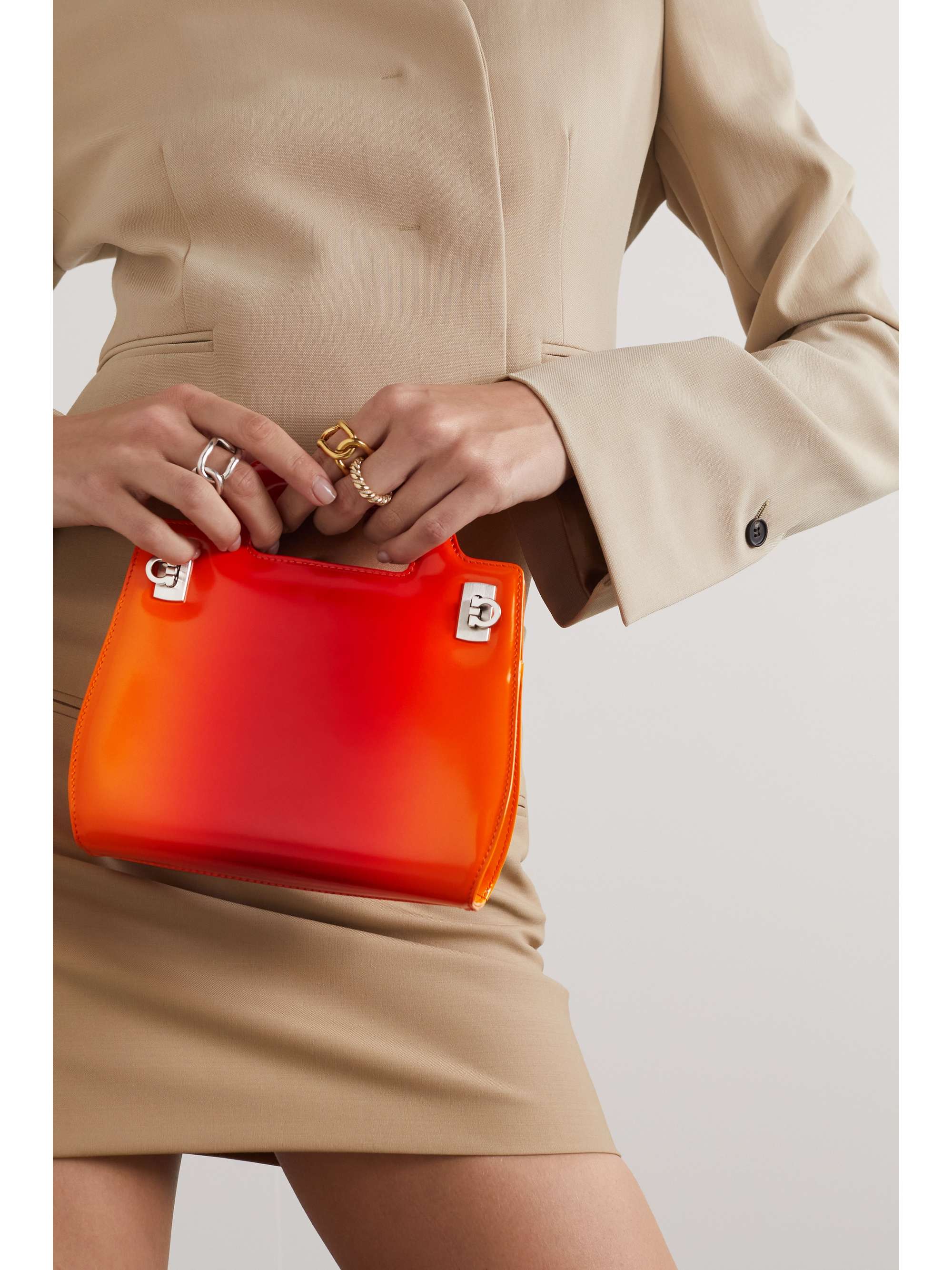 FERRAGAMO Wanda mini degradé leather tote